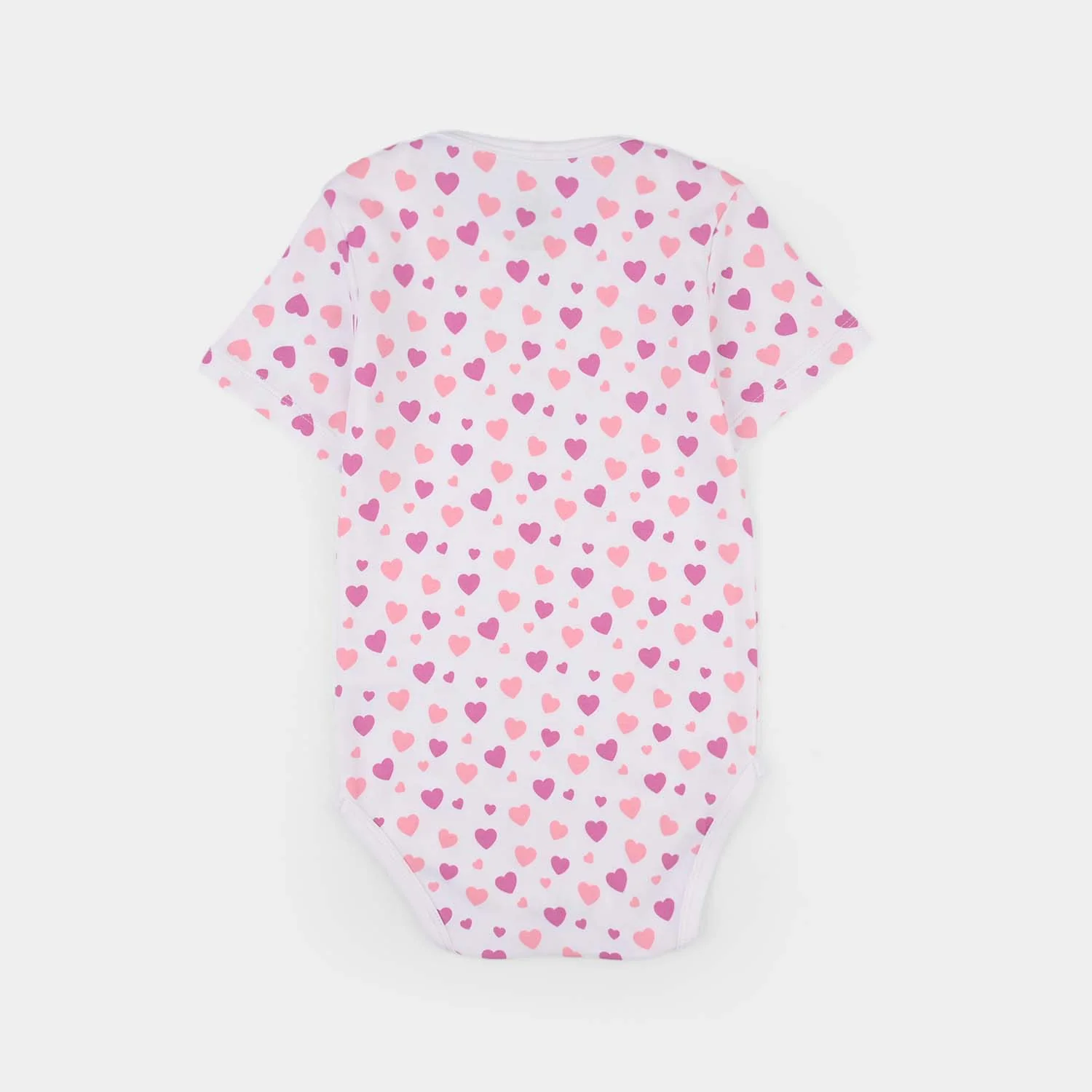 Infant Girls Cotton Interlock Romper (Little Hearts) - White - Image 4