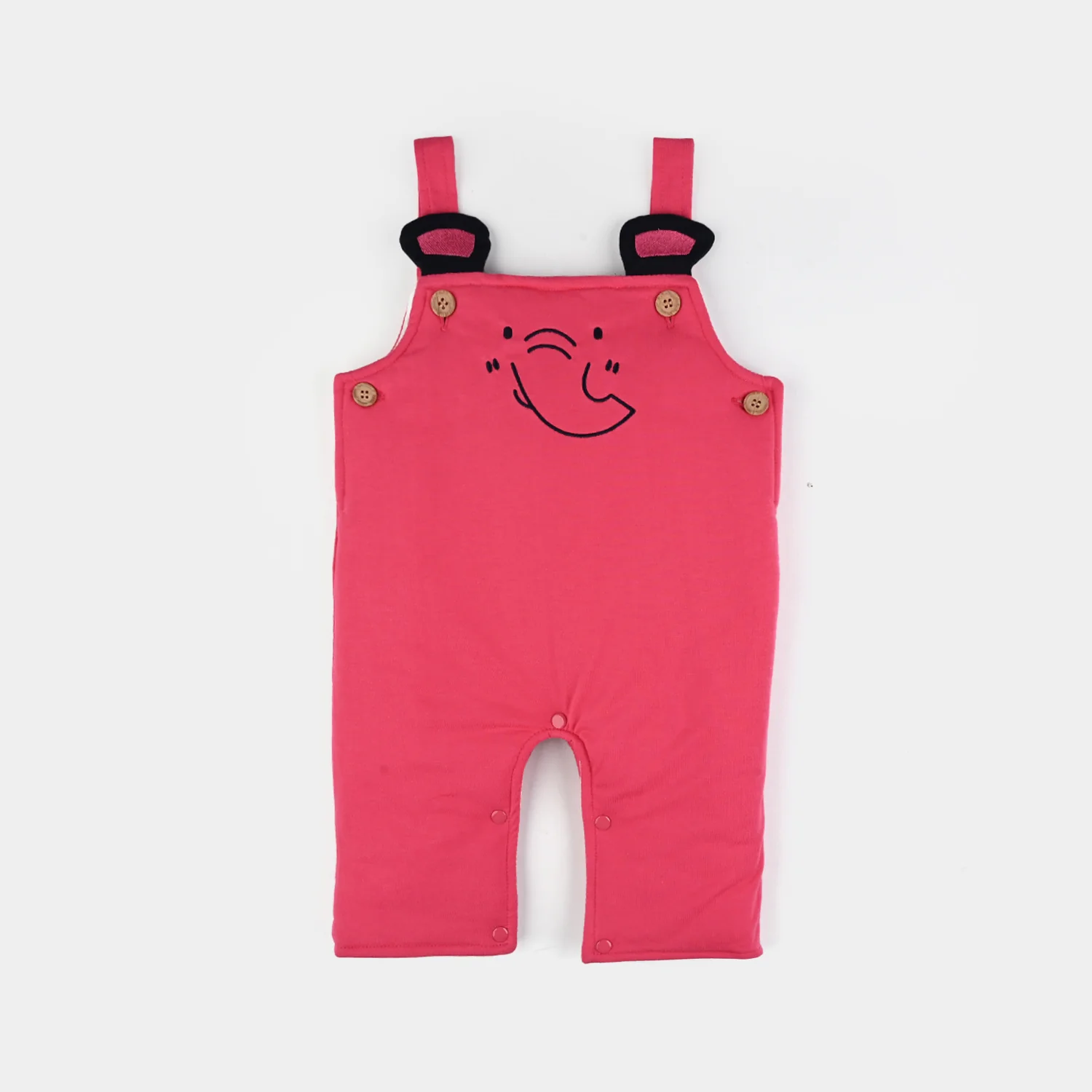 Infant Girls Cotton Interlock Suit-Pink/Grey - Image 3