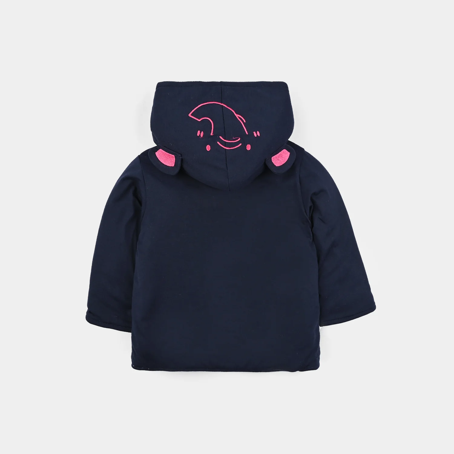 Infant Girls Cotton Interlock Suit-Navy/White - Image 3