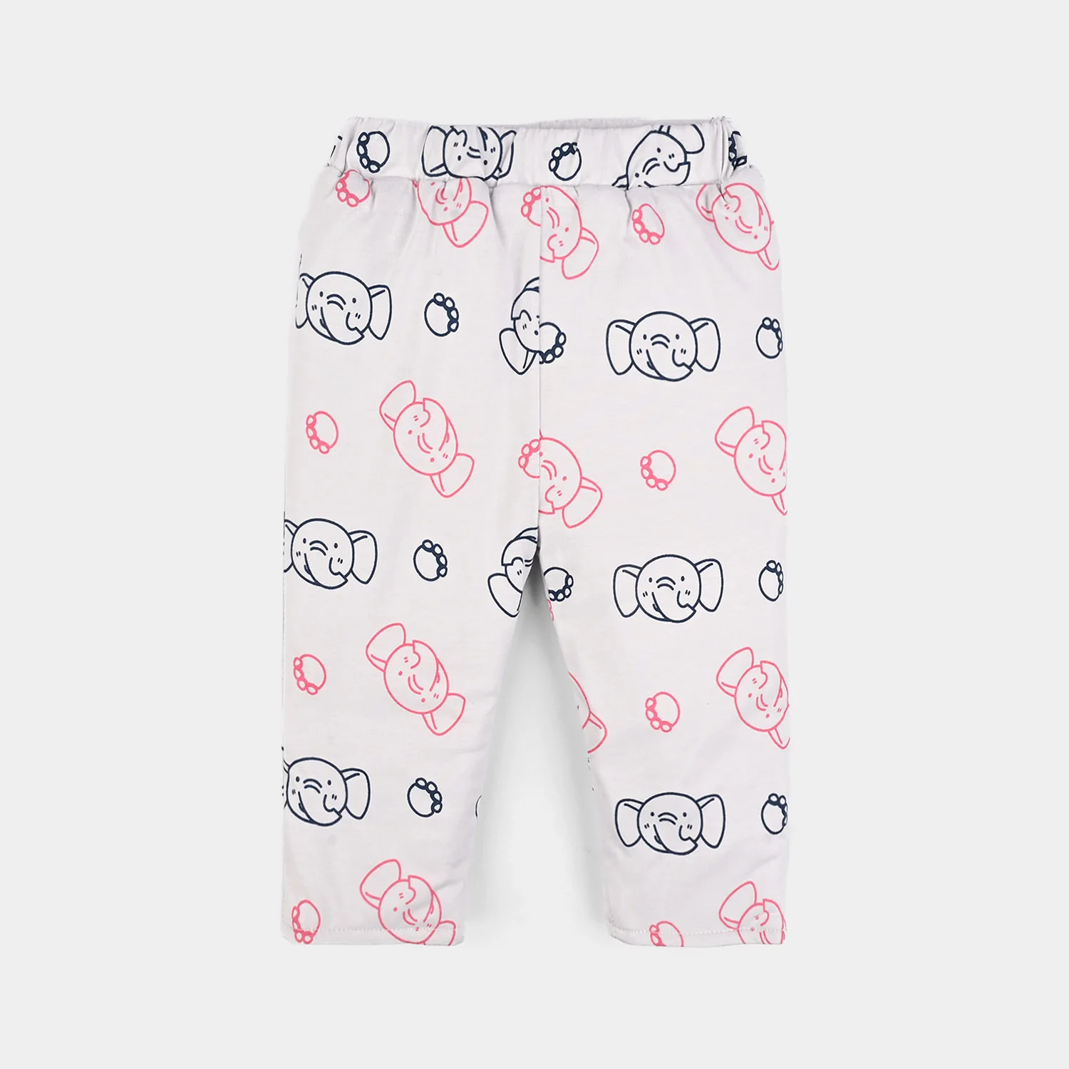 Infant Girls Cotton Interlock Suit-Navy/White - Image 4