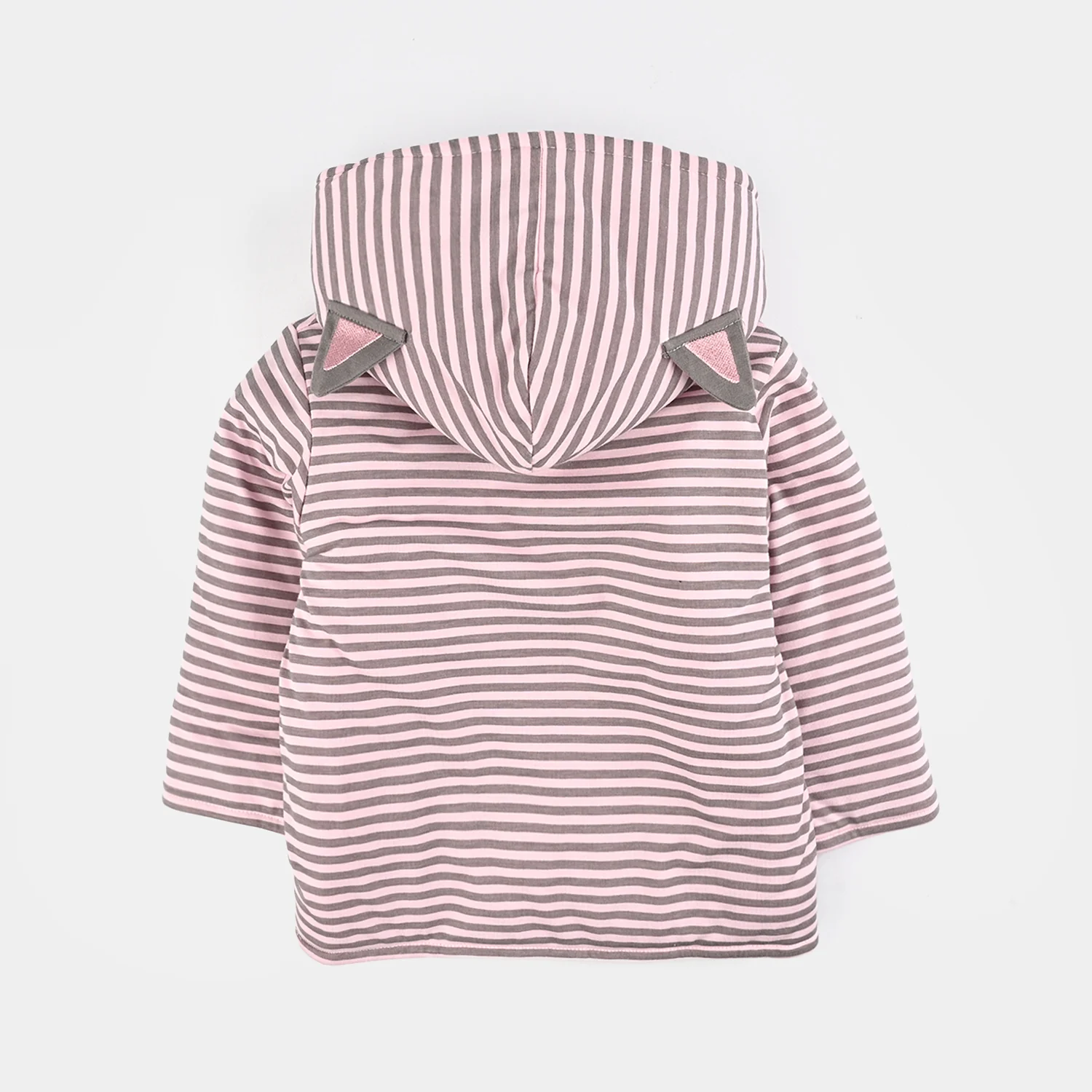 Infant Girls Cotton Interlock Suit-Pink/Grey - Image 3