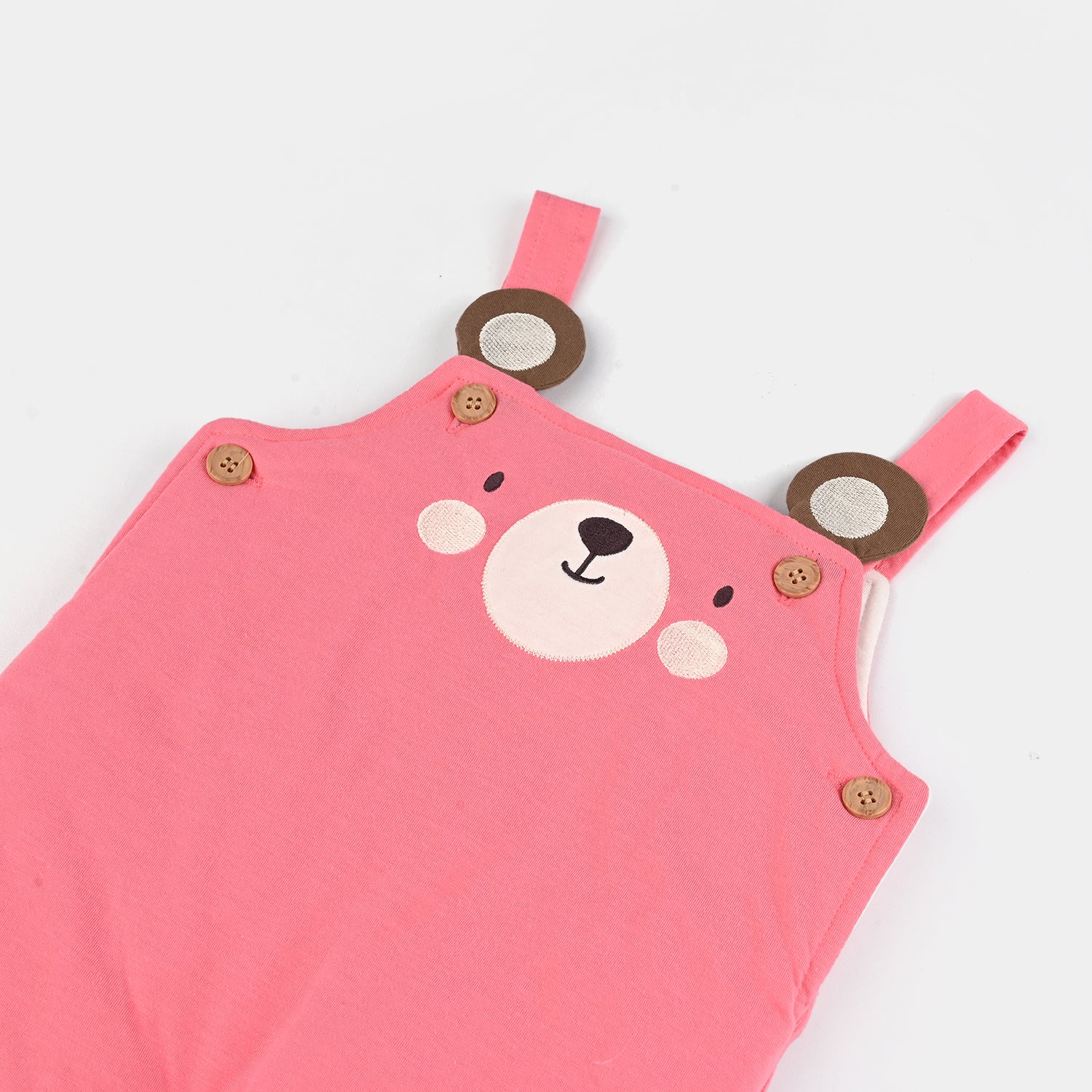 Infant Girls Cotton Interlock Suit-Pink/Beige - Image 4