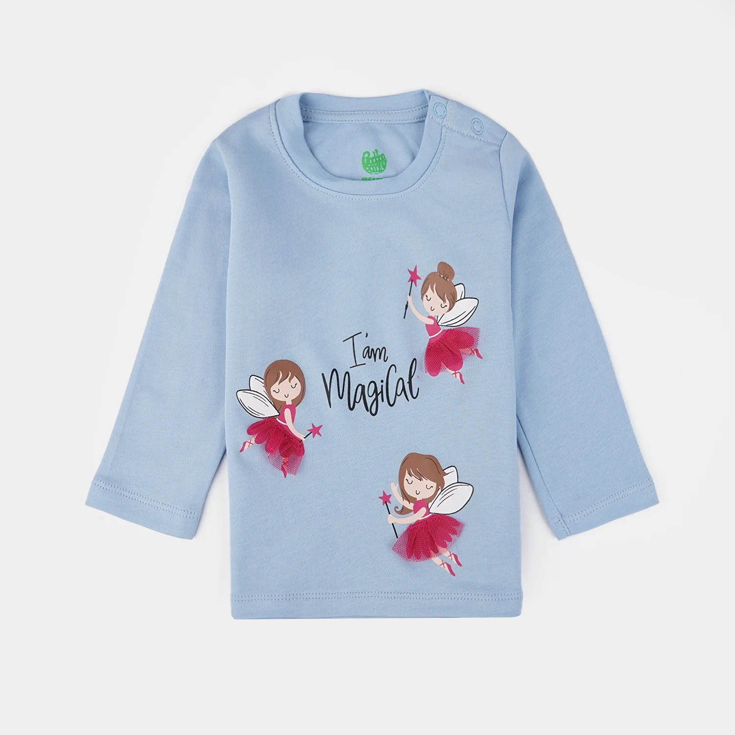 Infant Girls Cotton Interlock Suit LITTLE FAIRY-Powder Blue - Image 4