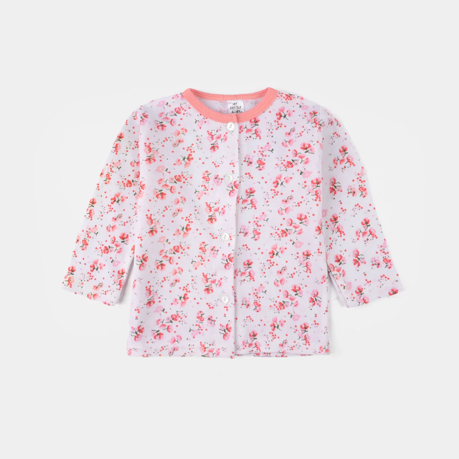 Infant Girls Cotton Jersey Night Suit - Pink - Image 2