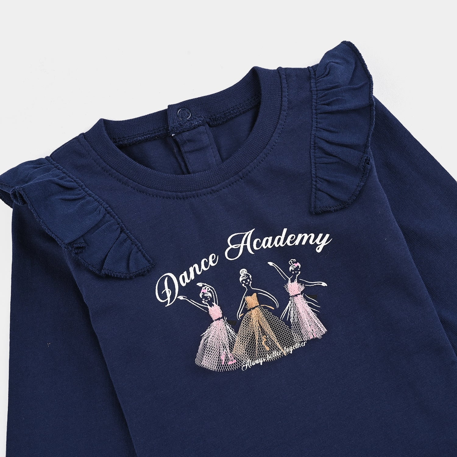 Infant Girls Cotton Jersey T-Shirt F/S Dance Academy-NAVY - Image 4