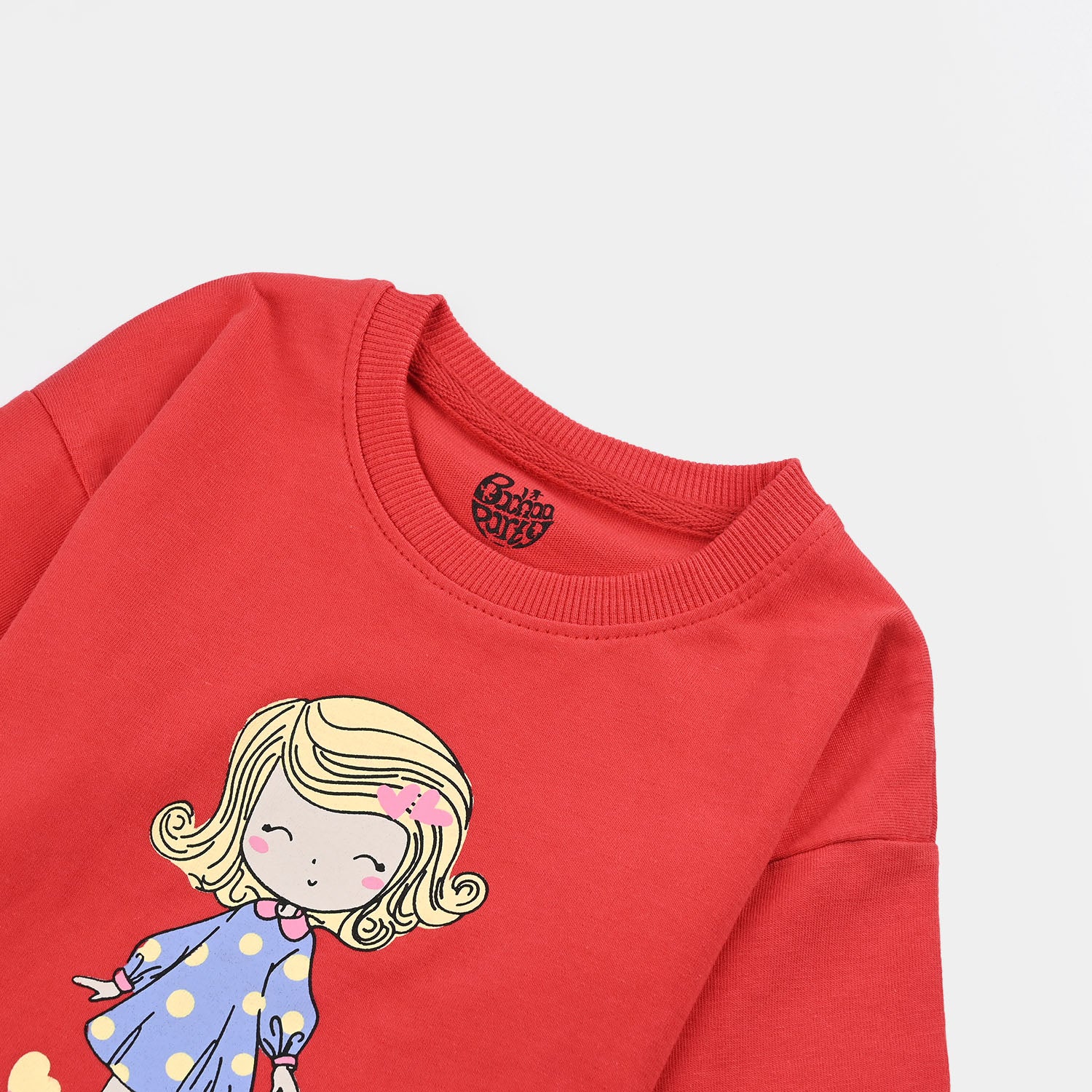 Infant Girls Cotton Jersey T-Shirt - Red - Image 2