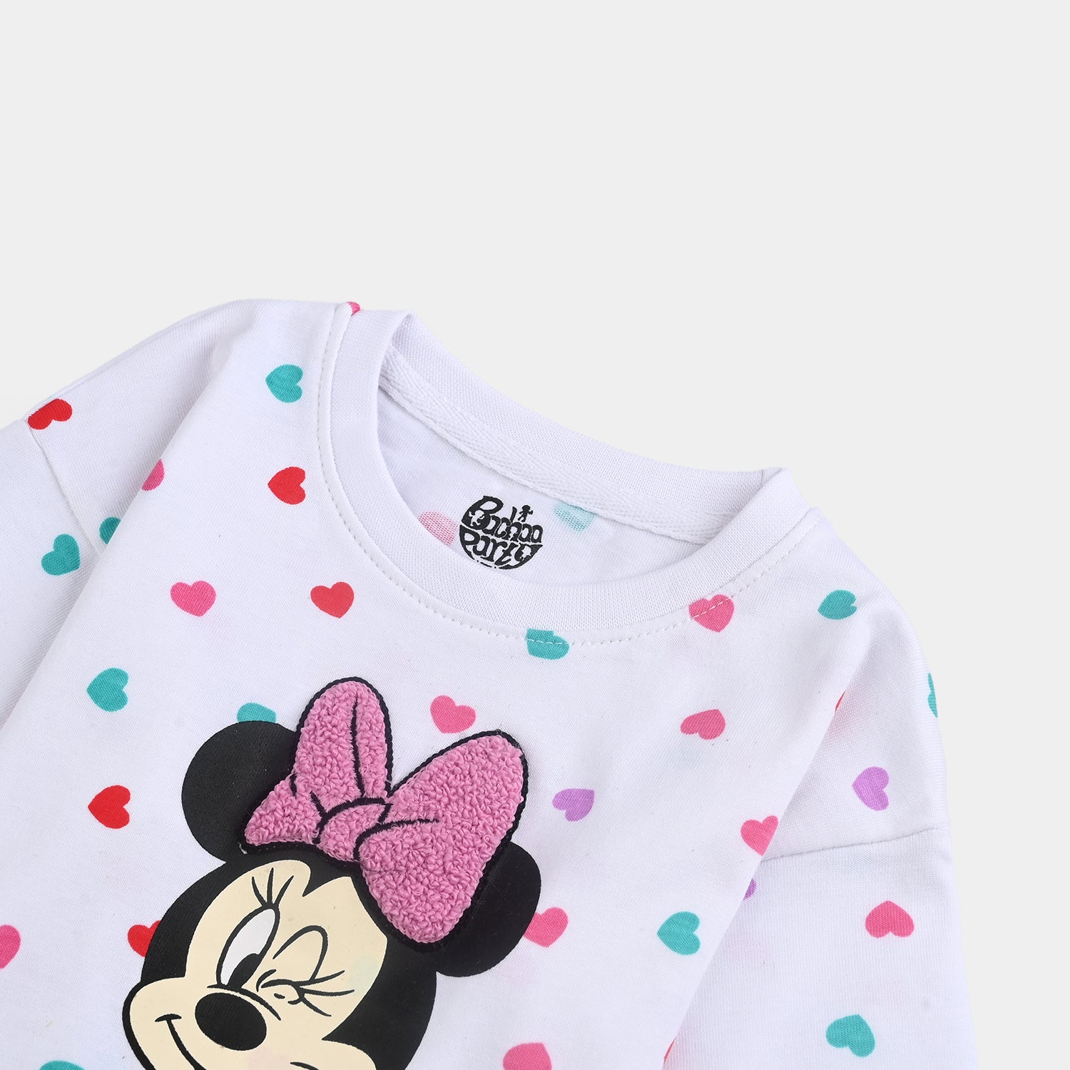 Infant Girls Cotton Jersey T-Shirt F/S-White - Image 2