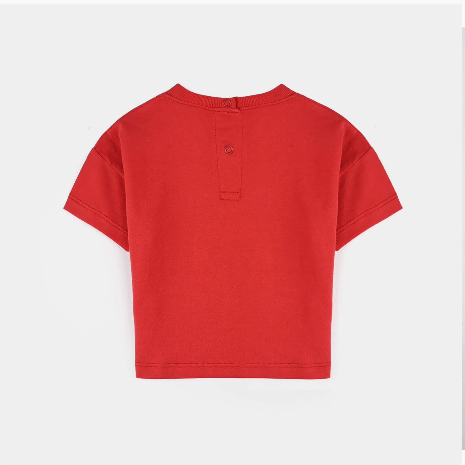 Infant Girls Cotton Jersey T-Shirt H/S Love-Chines Red - Image 4