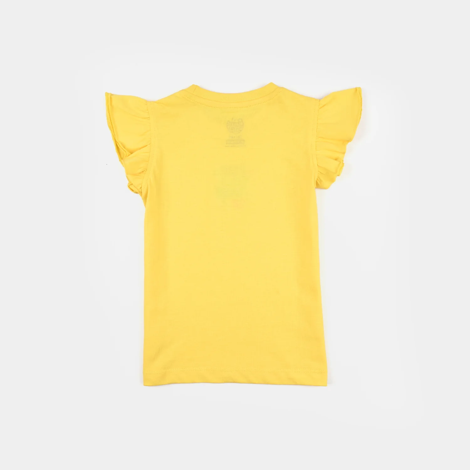 Infant Girls Cotton Jersey T-Shirt (KEEP YOUR HEAD UP) - Yellow - Image 4