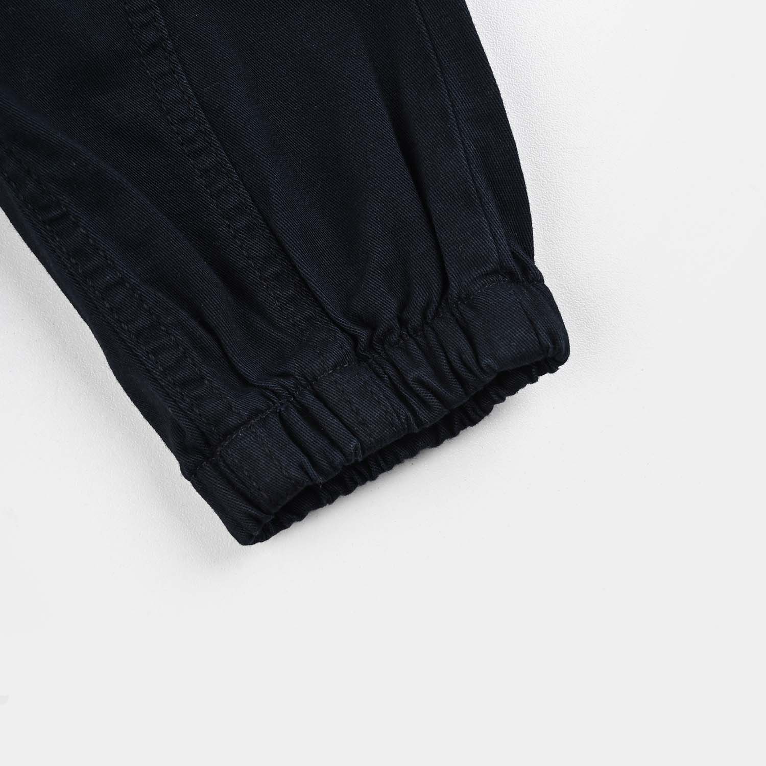 Infant Girls Cotton Pant - Navy - Image 2
