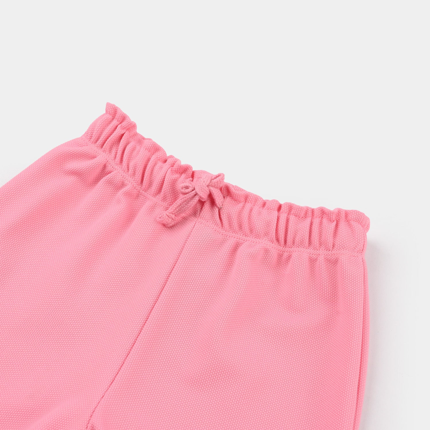 Infant Girls Cotton PK Knitted Shorts - Pink - Image 3