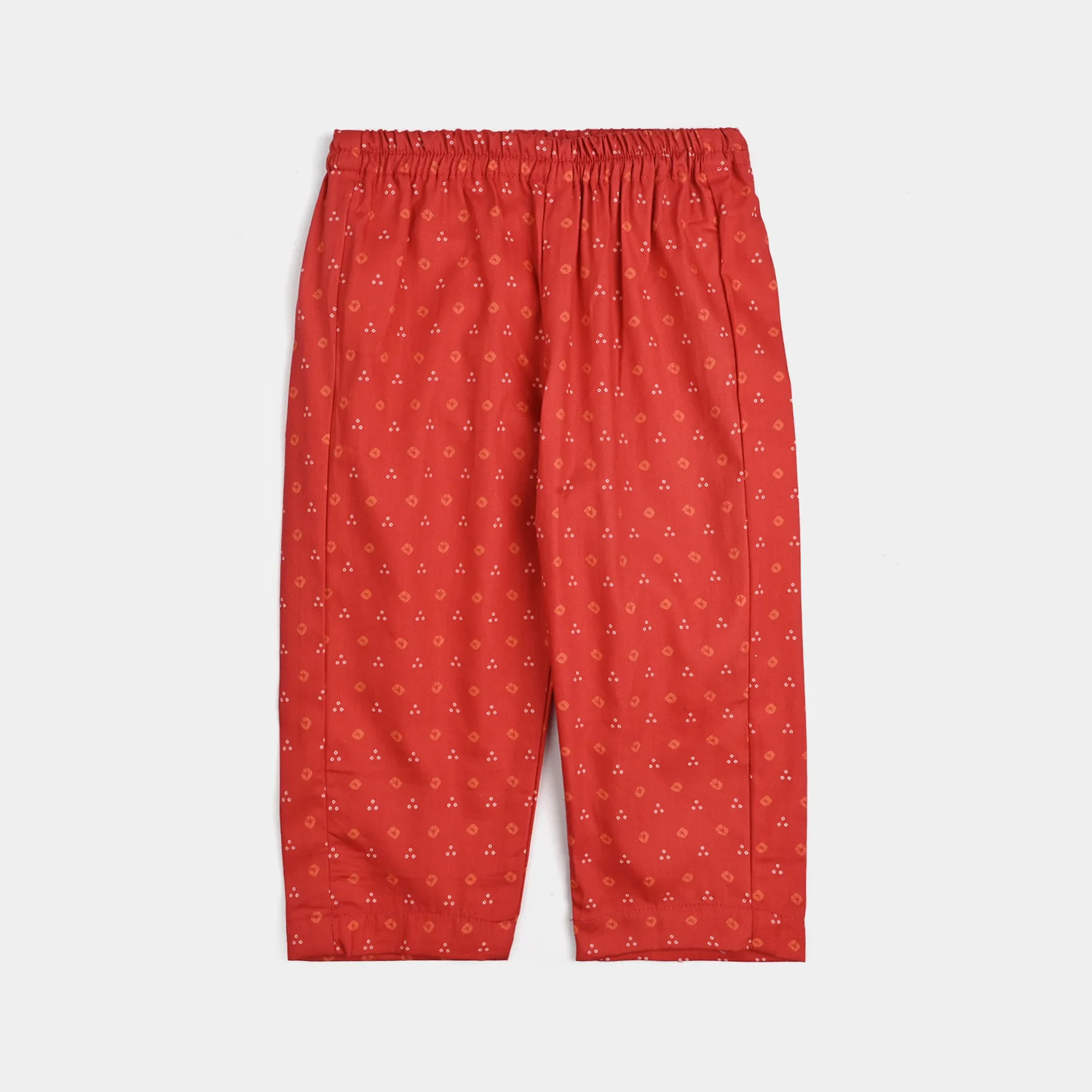 Infant Girls Cotton Poplin Printed 2 Pcs - B.Red - Image 5