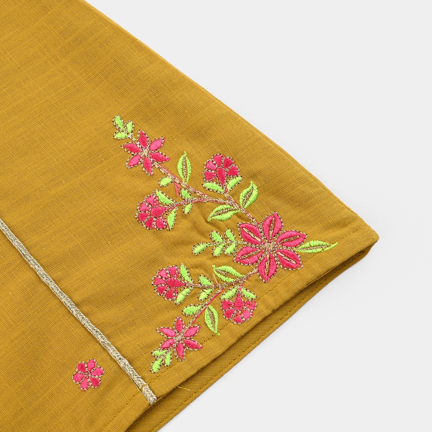 Infant Girls Cotton Slub Emb 2Pcs Roshan Pari-Dhani Green - Image 5