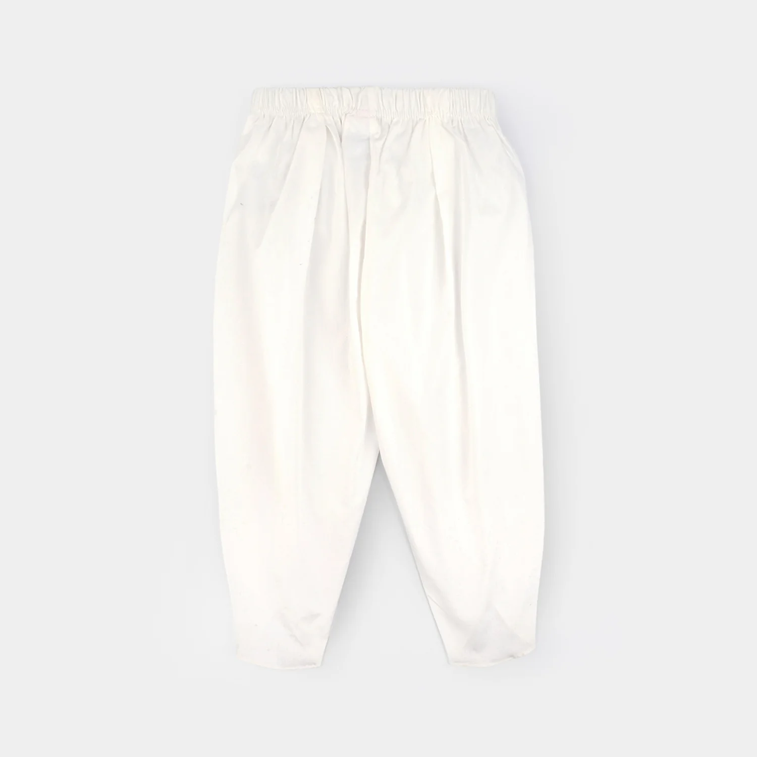 Infant Girls Cotton Tulip Pants - White - Image 3