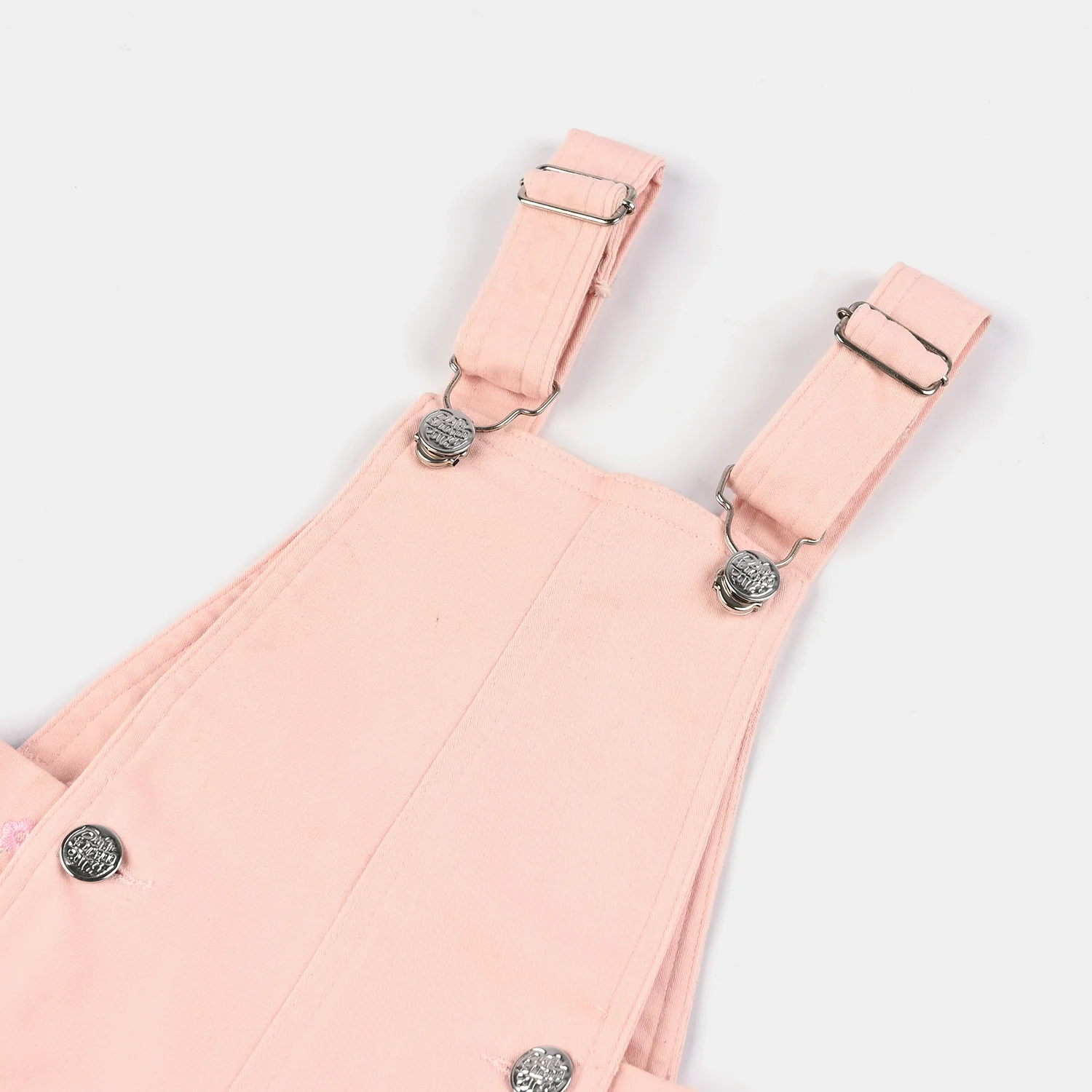Infant Girls Cotton Twill Dangri Floral-Pink - Image 2