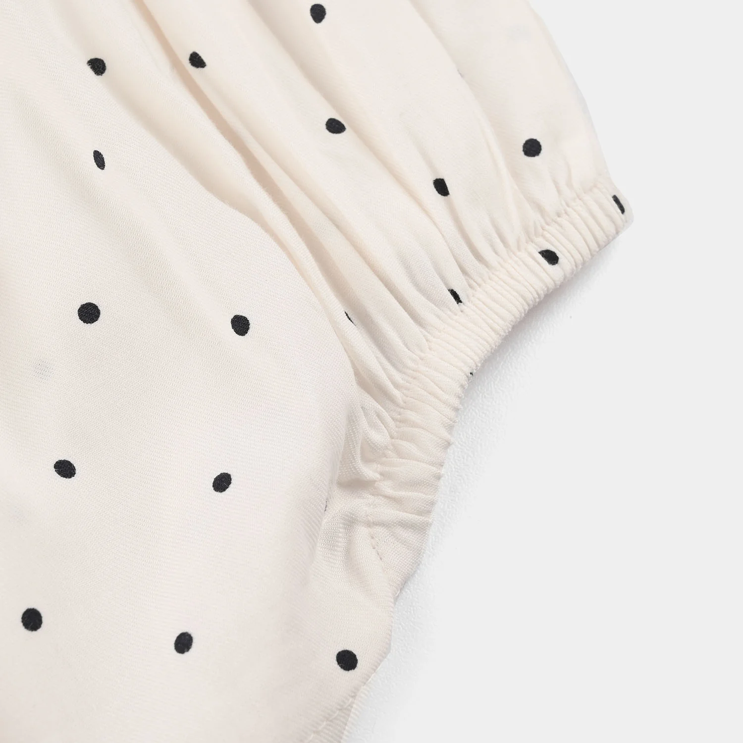 Infant Girls Cotton Viscose Woven Romper (Retro Story) - Off White - Image 3