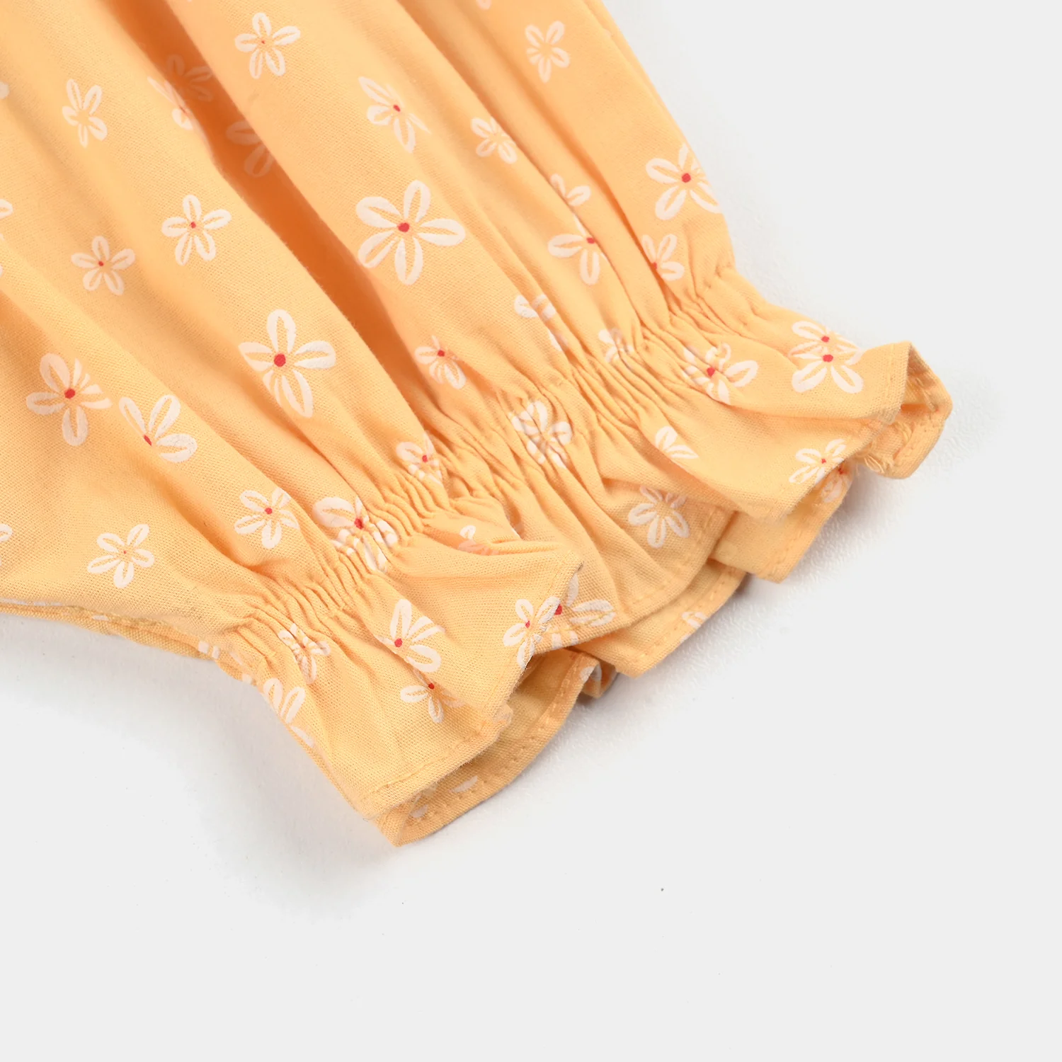 Infant Girls Cotton Woven Romper - Yellow - Image 3