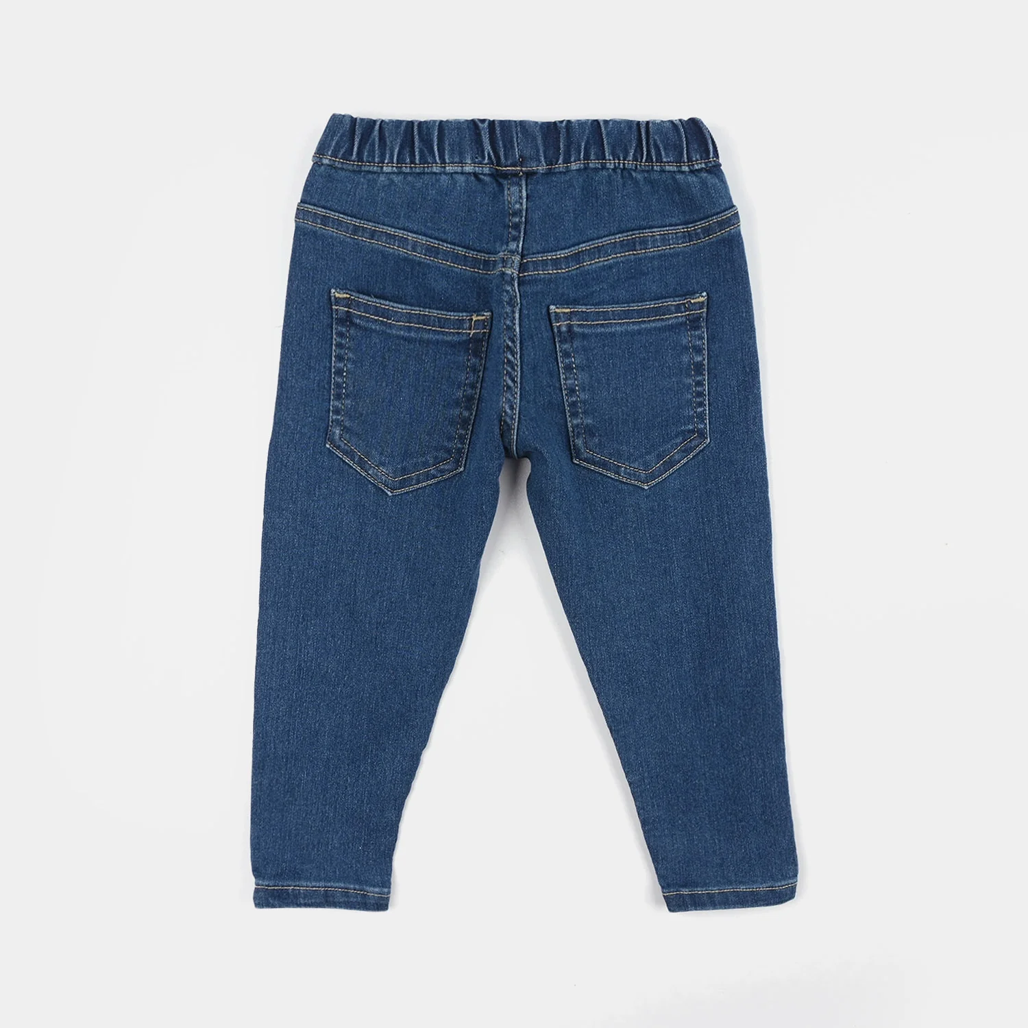 Infant Girls Denim Stretch Jeggings - Mid Blue - Image 3