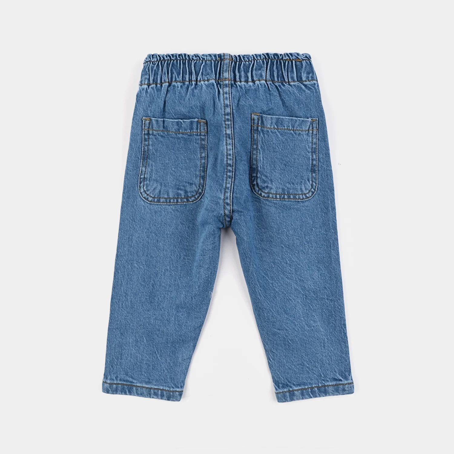 Infant Girls Denim Stretch Pant Allover Flower-Light Blue - Image 3
