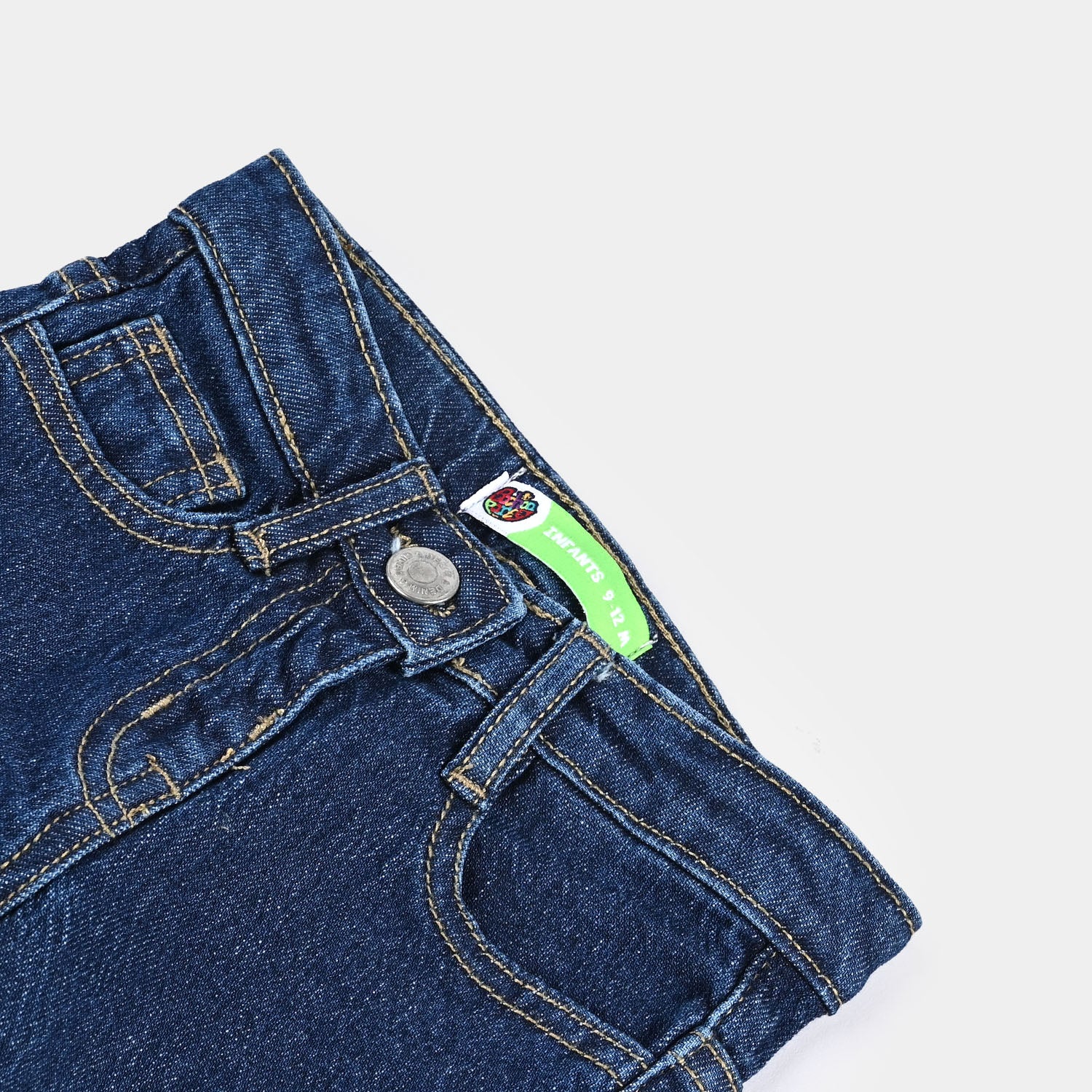 Infant Girls Denim Stretch Pant Basic - Dark Blue - Image 2