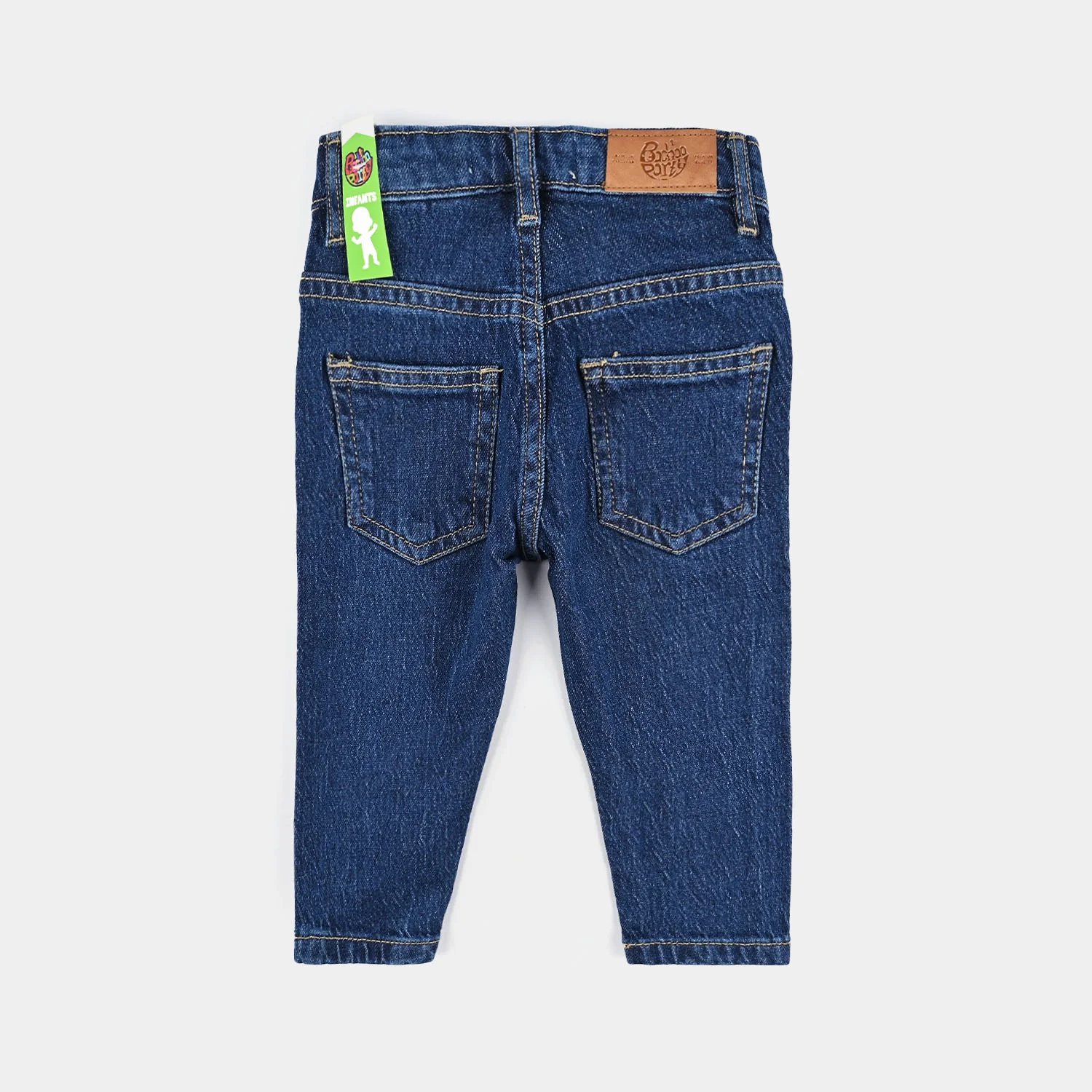 Infant Girls Denim Stretch Pant Basic - Dark Blue - Image 3