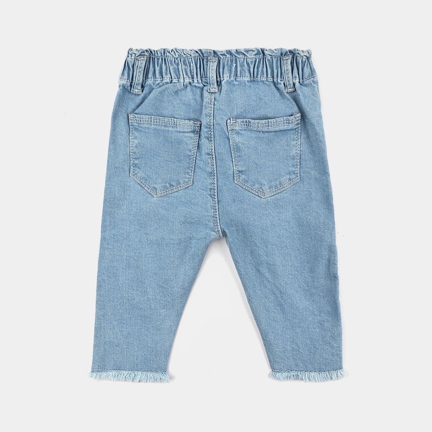 Infant Girls Denim Stretch Pant Twinkle Edge-Mid Blue - Image 4