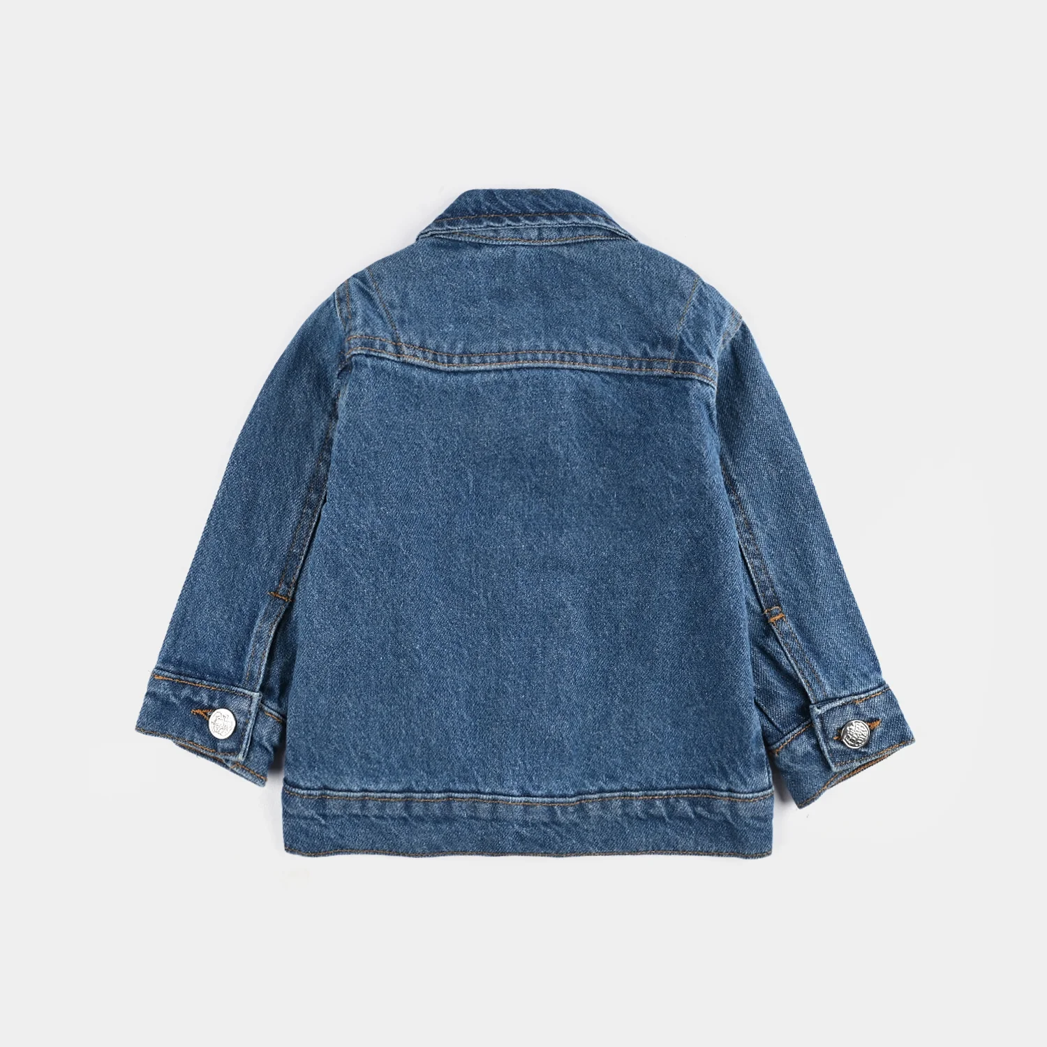 Infant Girls Denim Stretch Woven Jacket Floral Bee - Blue - Image 3