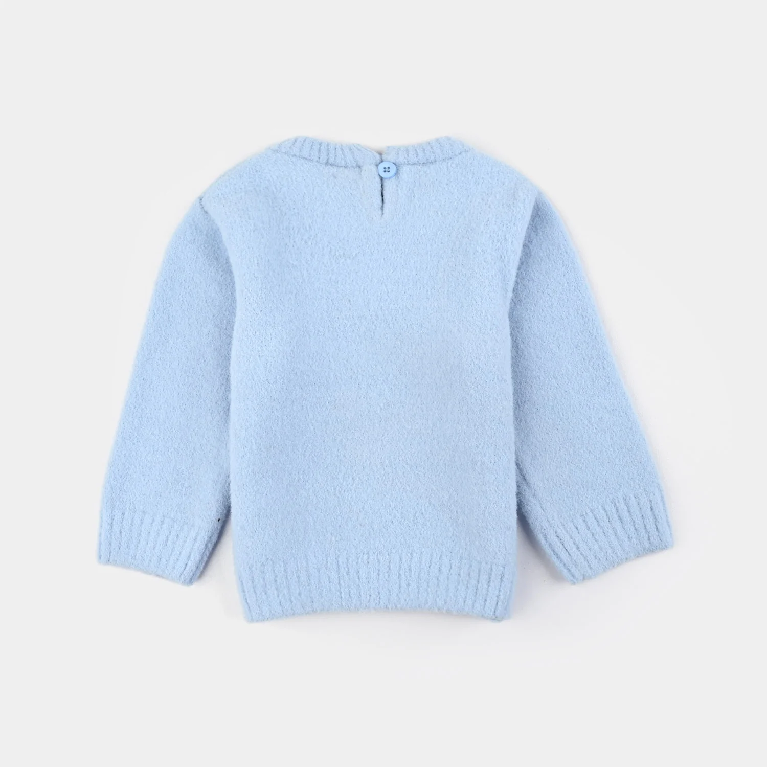 Infant Girls Feather yarn Sweater-Light Blue - Image 3