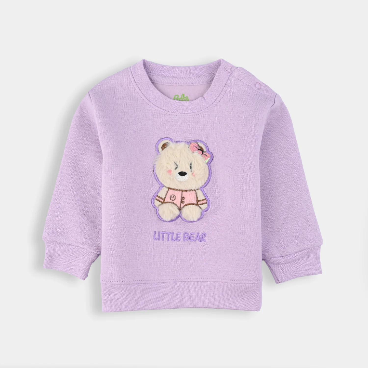 Infant Girls Fleece 2 Piece Suit Bear - Image 2