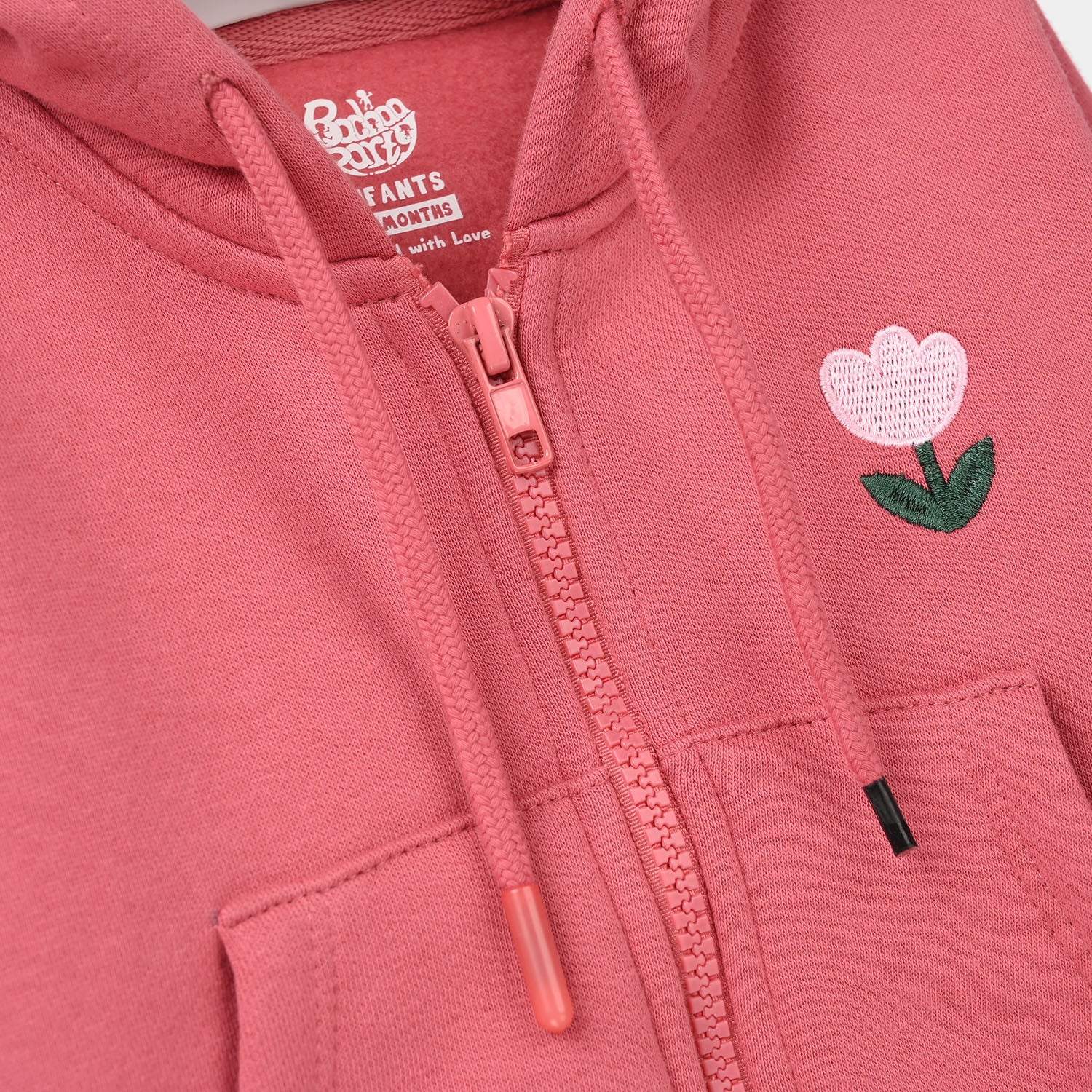 Infant Girls Fleece Knitted Jacket Basic - Image 3
