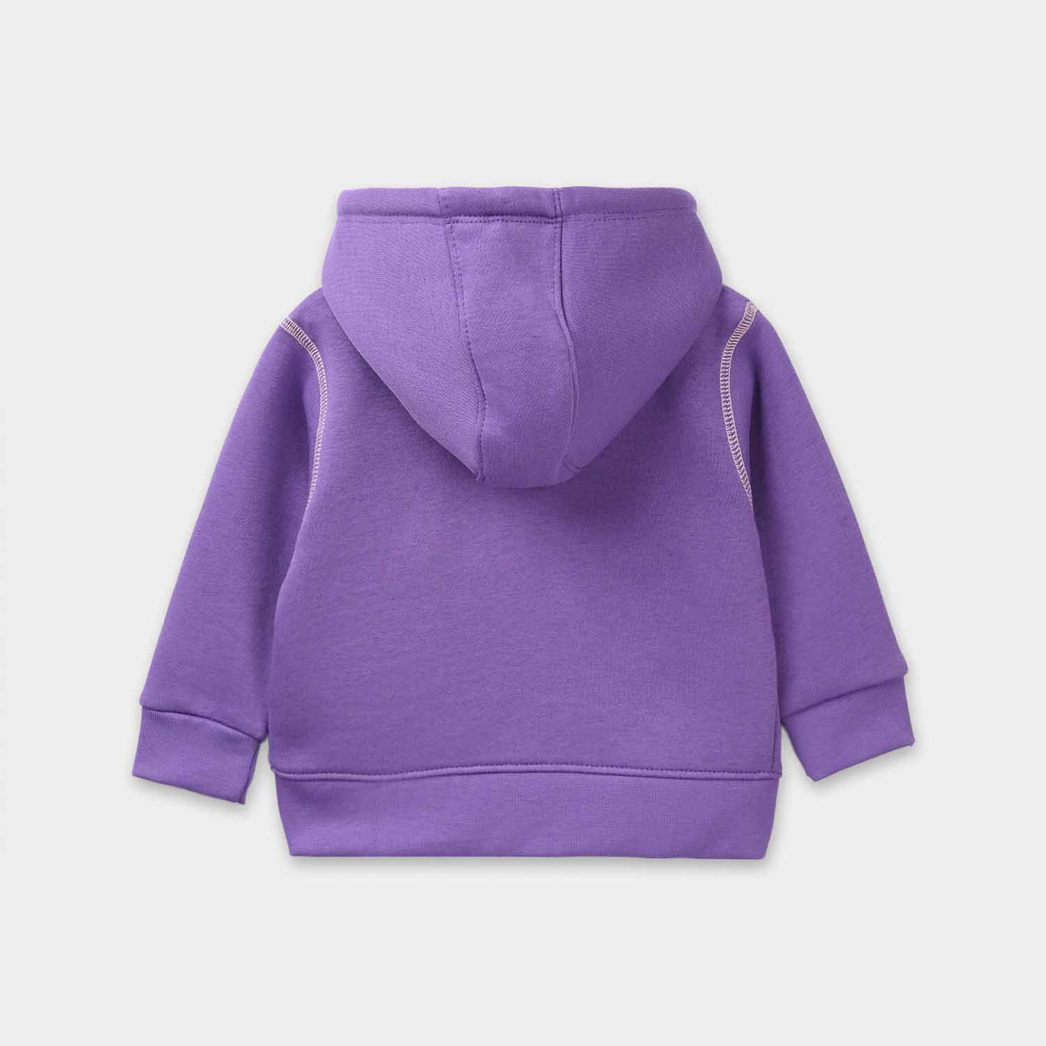 Infant Girls Fleece Knitted Jacket - Purple - Image 4