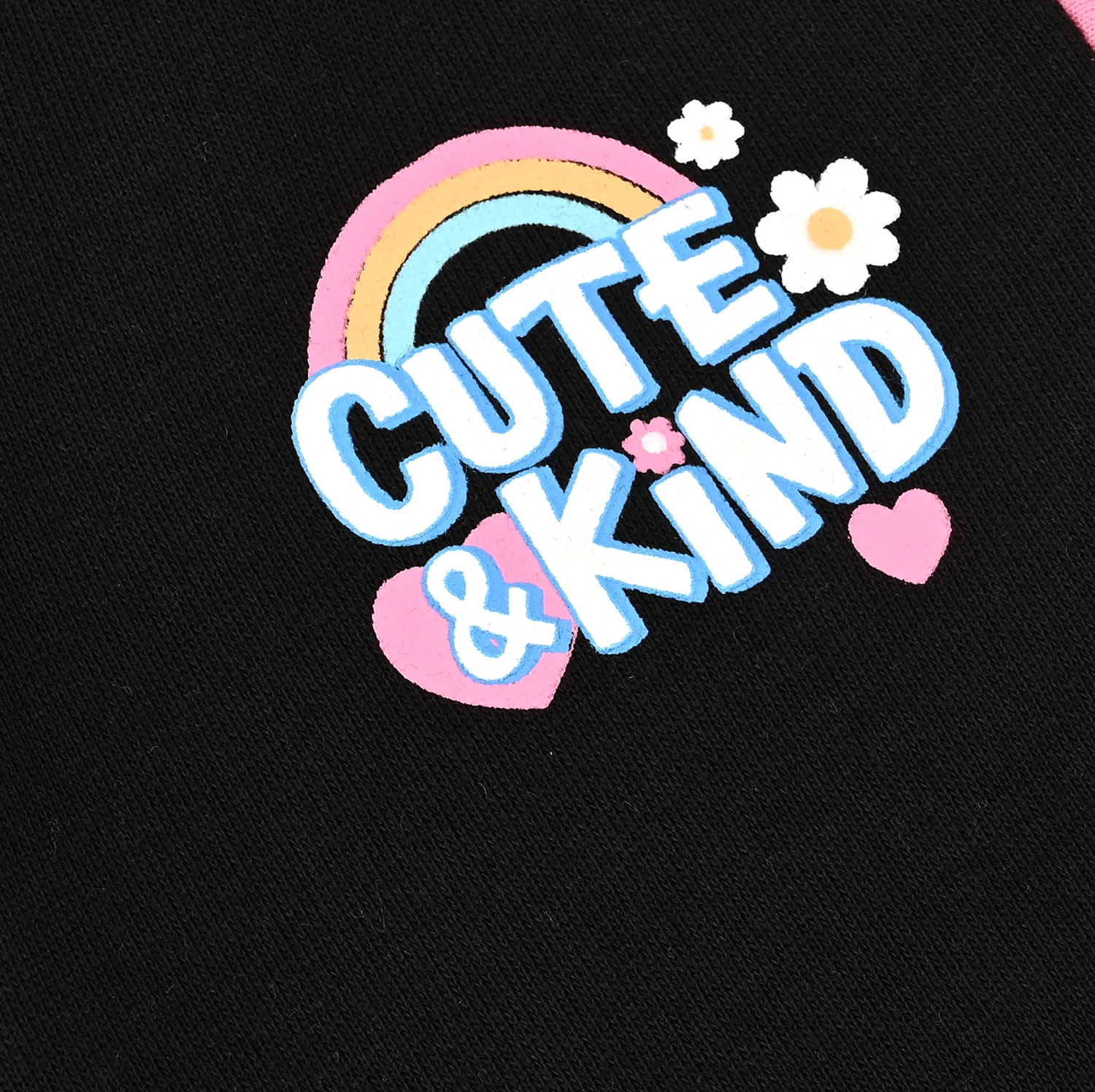 Infant Girls Fleece Pajama Cute & Kind-BLACK - Image 3