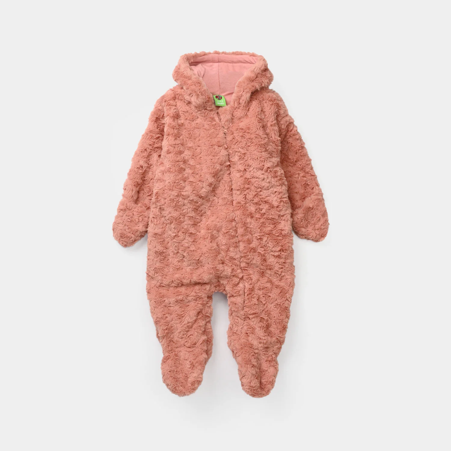 Infant Girls Fleece Romper COZY LOOPS-Peach