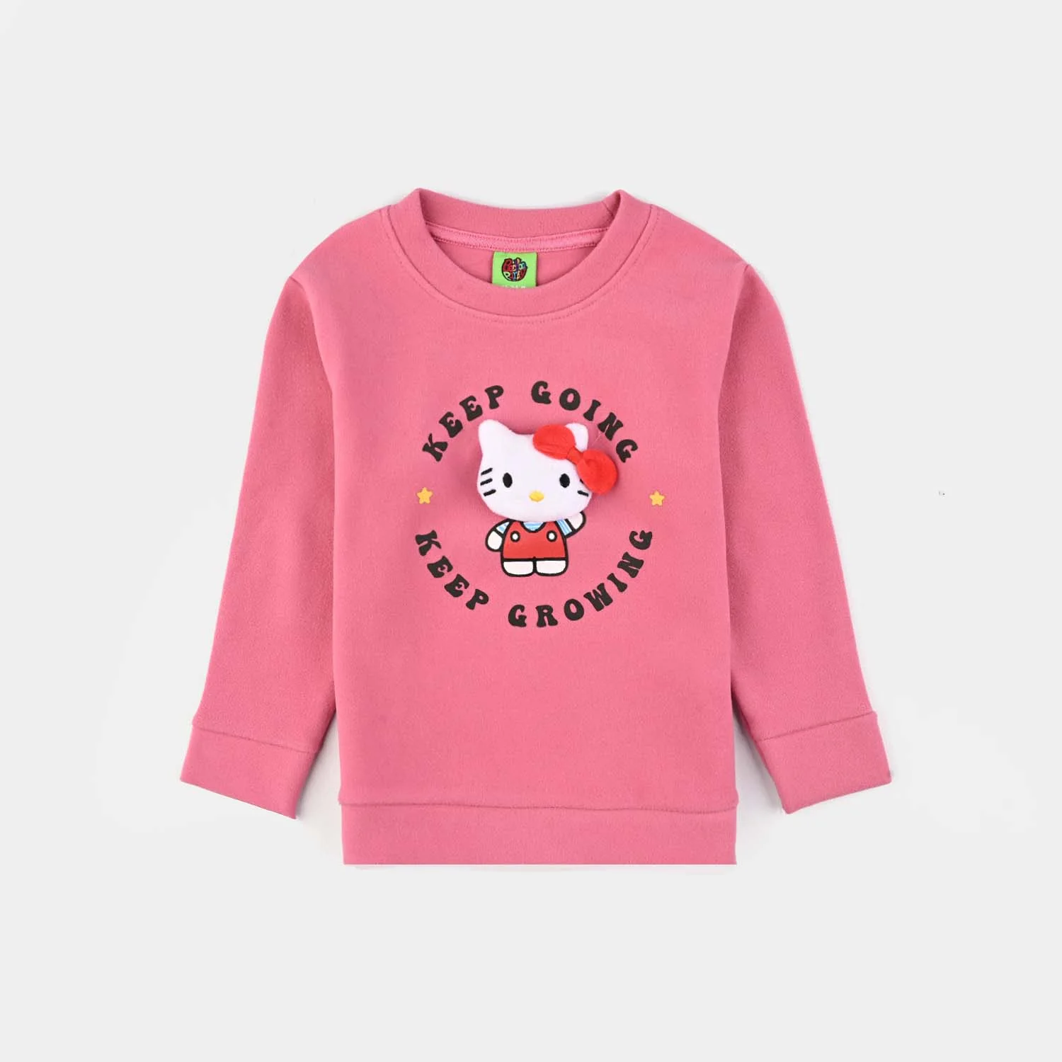 Infant Girls Fleece Sweatshirt KEEP GOING-Pink