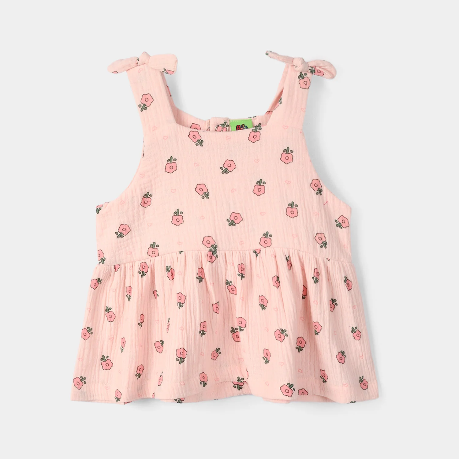 Infant Girls Gauze 2-Piece Suit (Floral Mist) - Pink - Image 2
