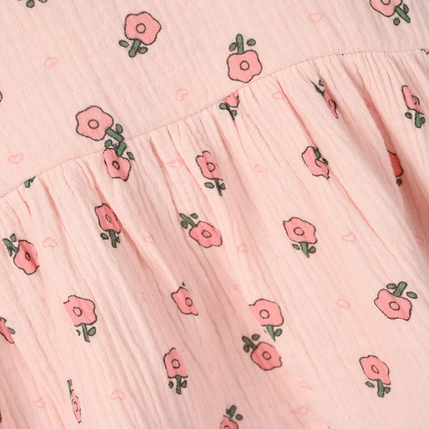 Infant Girls Gauze 2-Piece Suit (Floral Mist) - Pink - Image 3