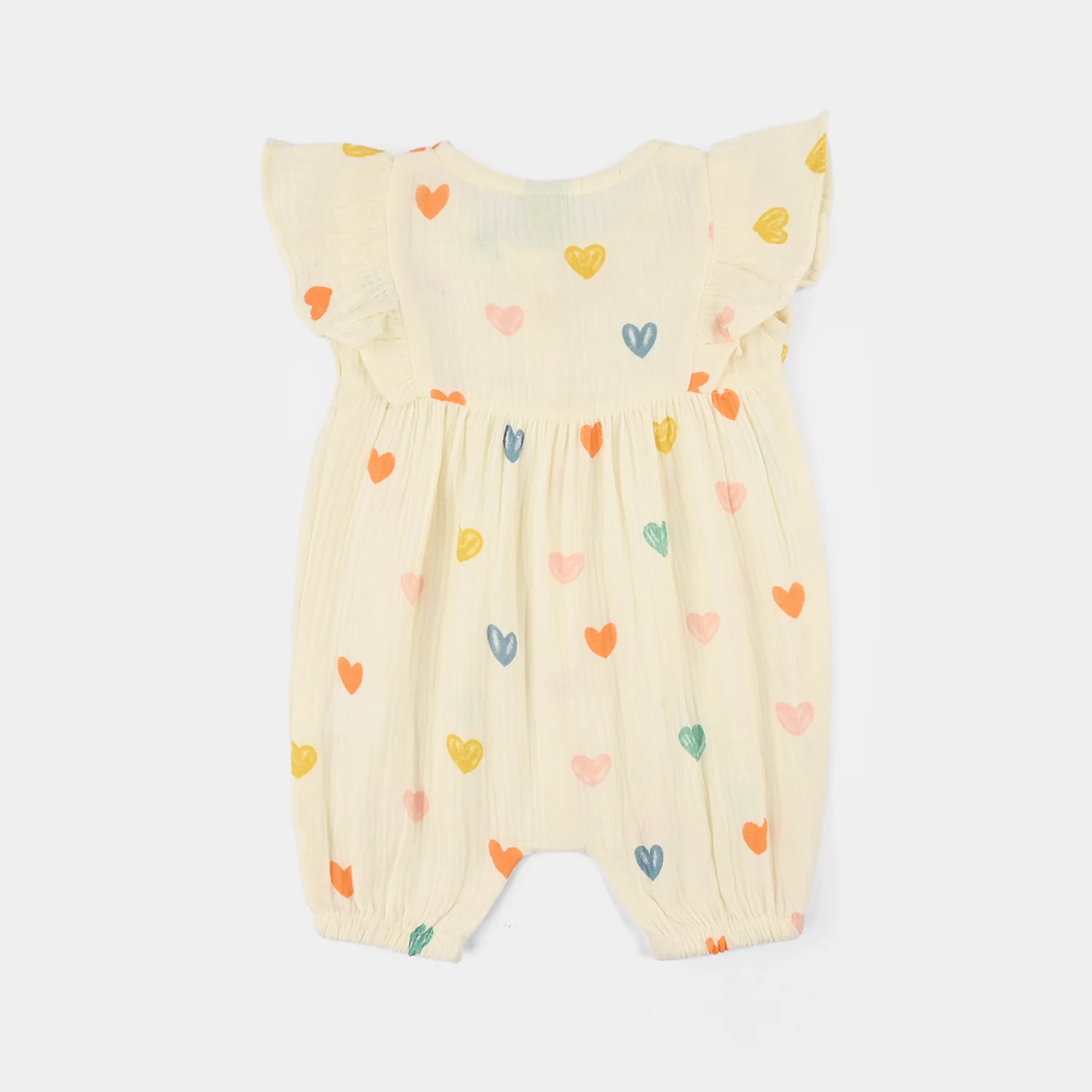 Infant Girls Gauze Woven Romper - Off White - Image 4