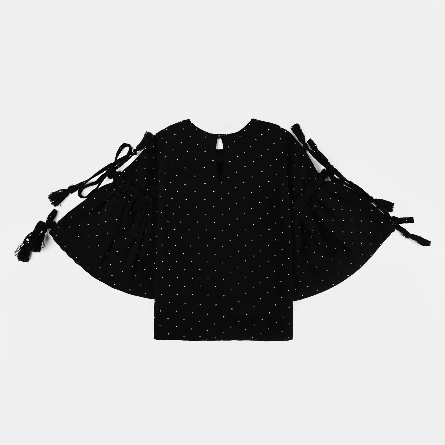 Infant Girls Georgette Casual Top Black Star Dust - Image 3