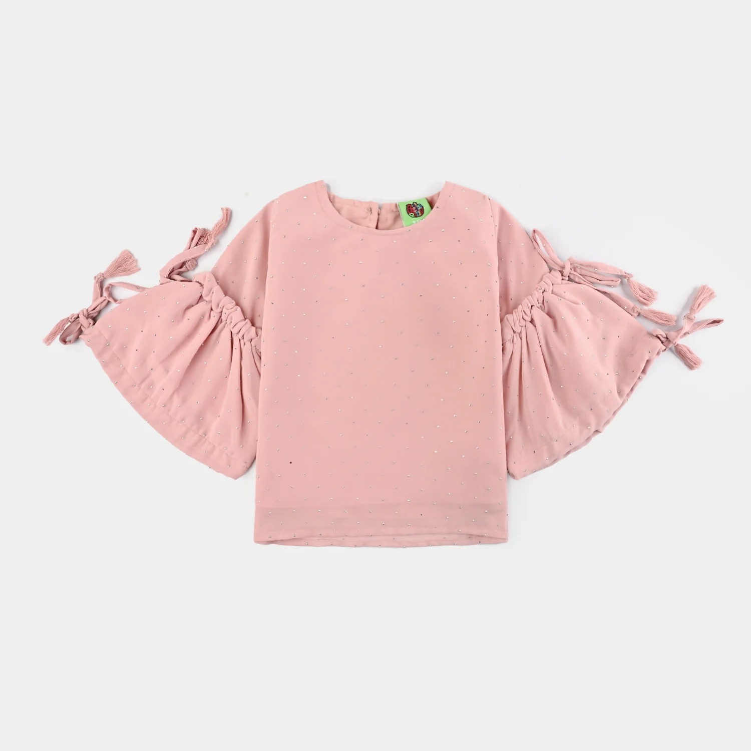 Infant Girls Georgette Casual Top Pink Star Dust-Pink