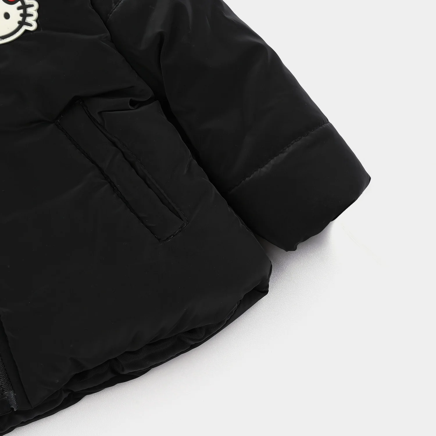 Infant Girls Taffeta Hooded Jacket - BLACK - Image 3