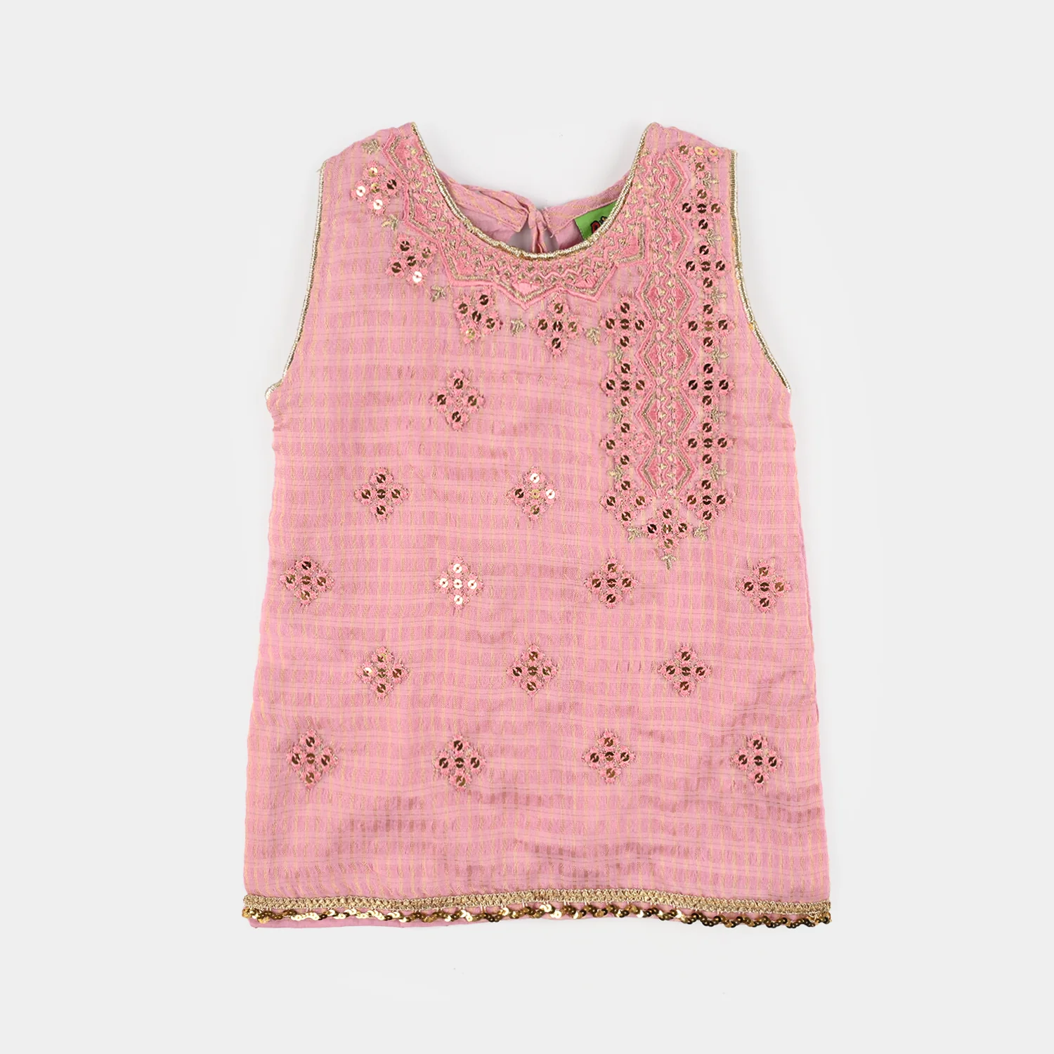 Infant Girls Jacquard 2Pcs Glitter- Pink - Image 2