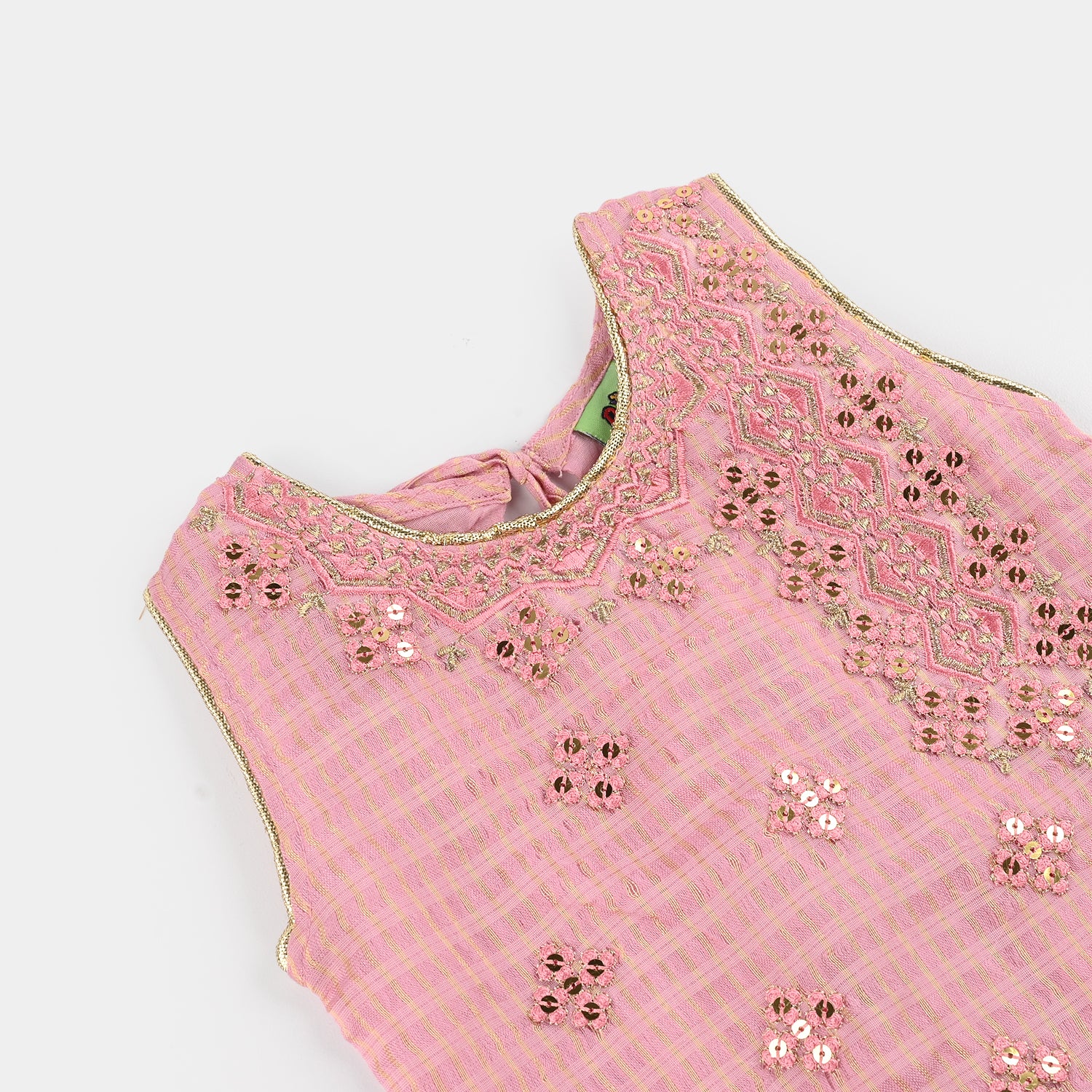 Infant Girls Jacquard 2Pcs Glitter- Pink - Image 3