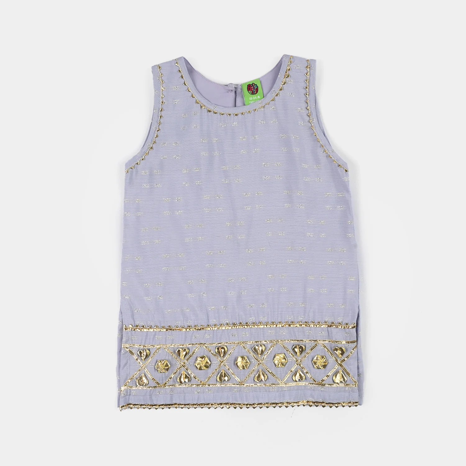 Infant Girls Jacquard 2-Pc Set (Gota Rani) - Lilac - Image 2