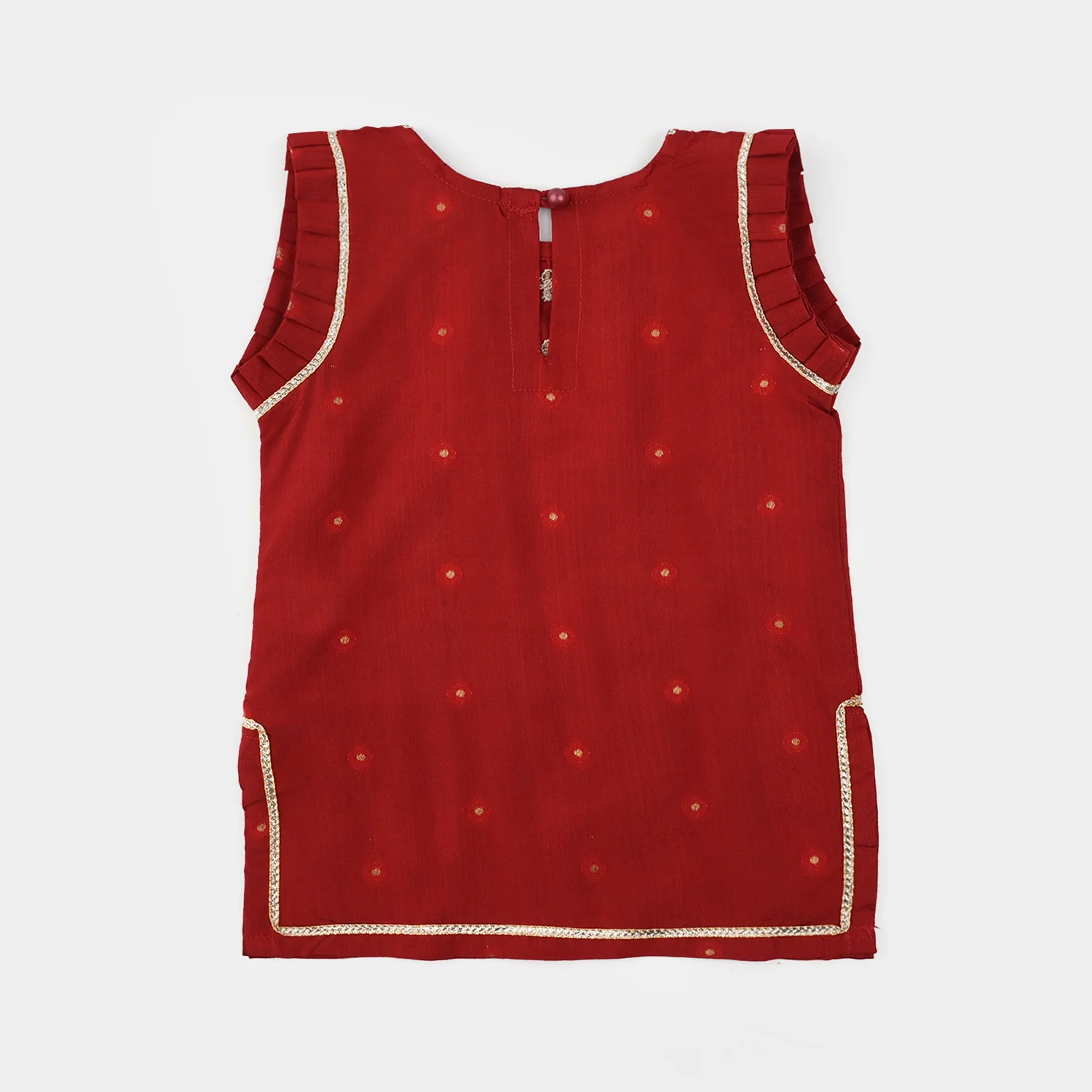 Infant Girls Jacquard 2-Piece Suit (Khumaar) - Red - Image 5