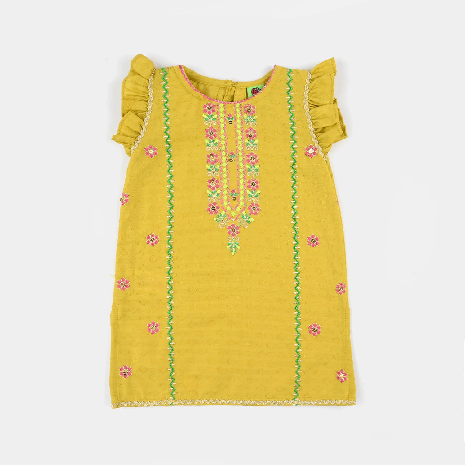 Infant Girls Jacquard 2Pcs - Olive - Image 2