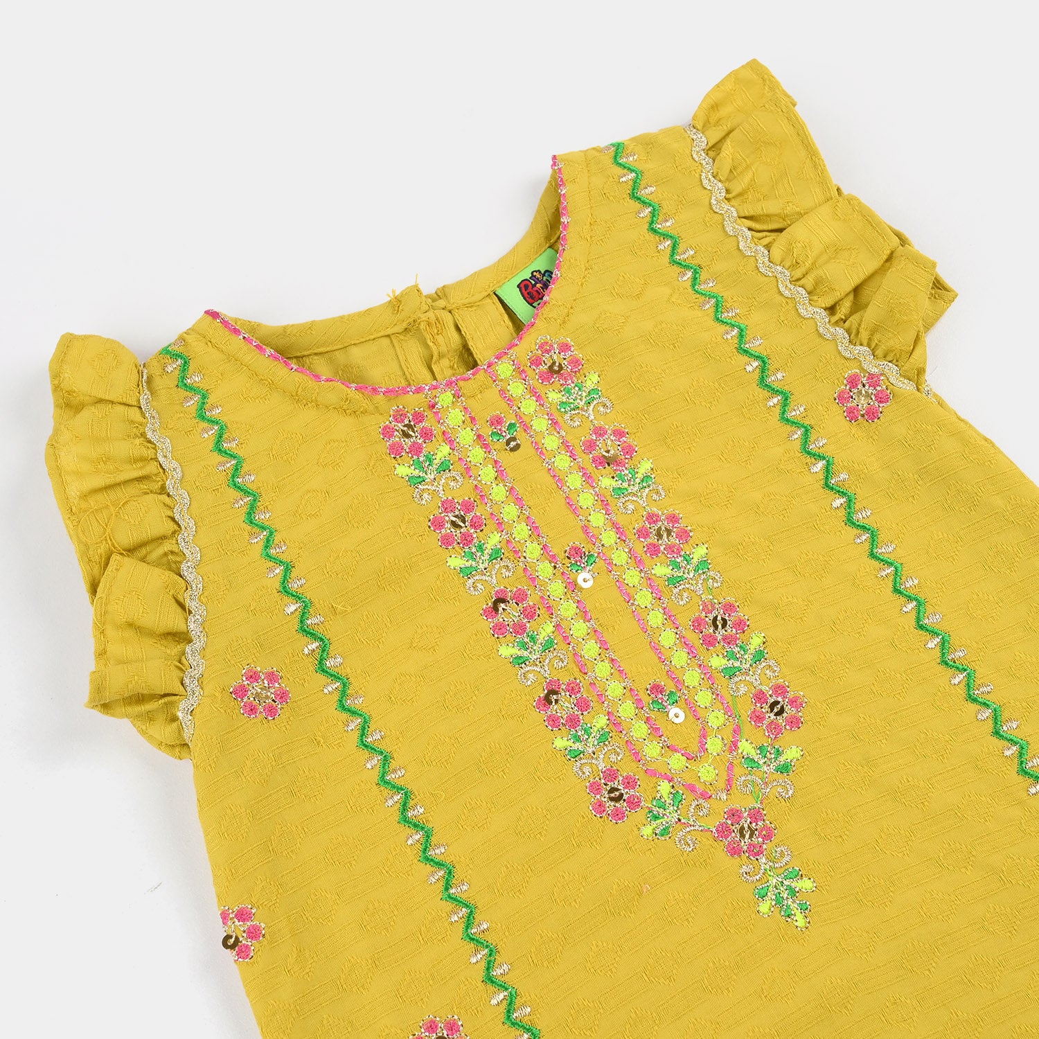 Infant Girls Jacquard 2Pcs - Olive - Image 3