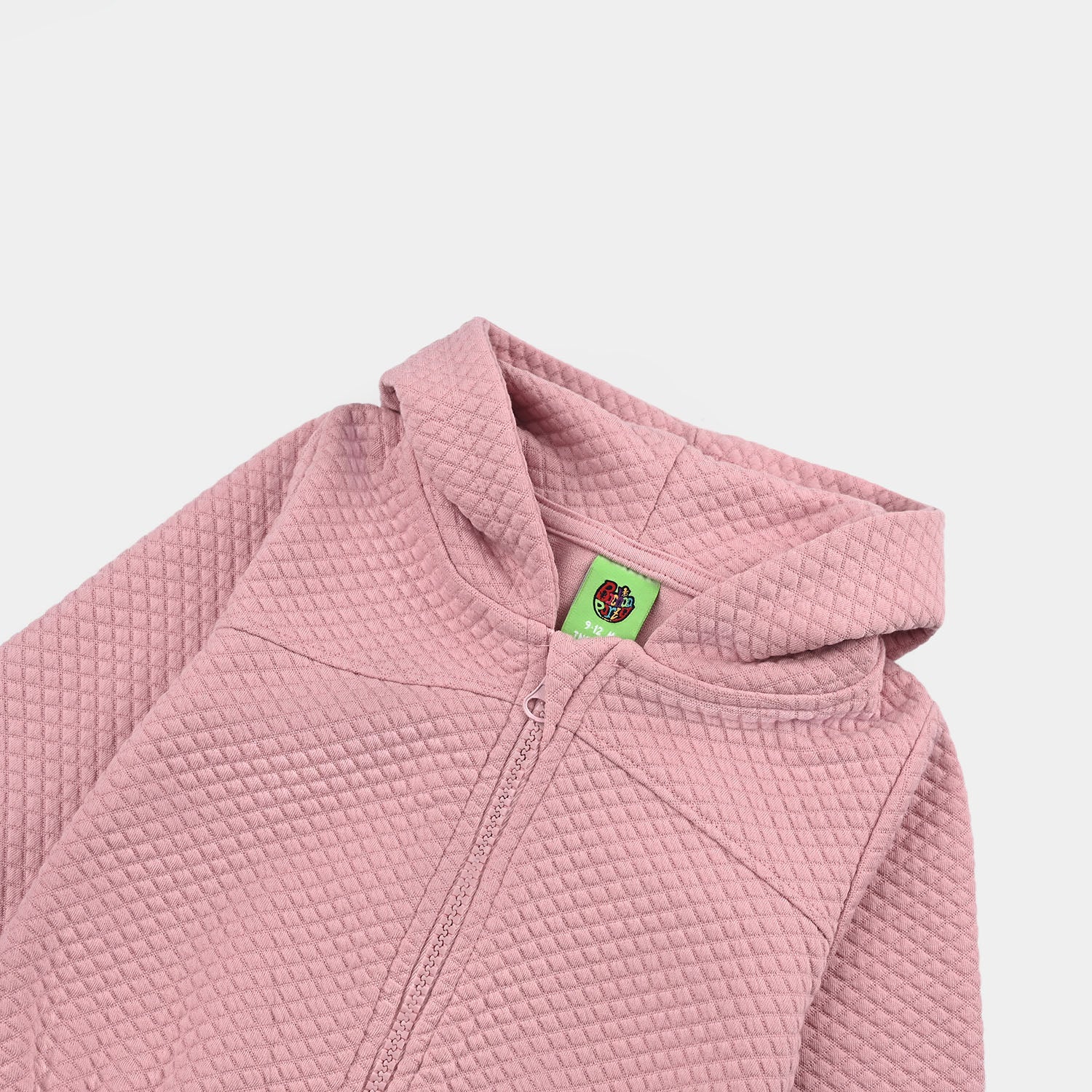 Infant Girls Jacquard Jacket PINK QUILTED-Pink - Image 2