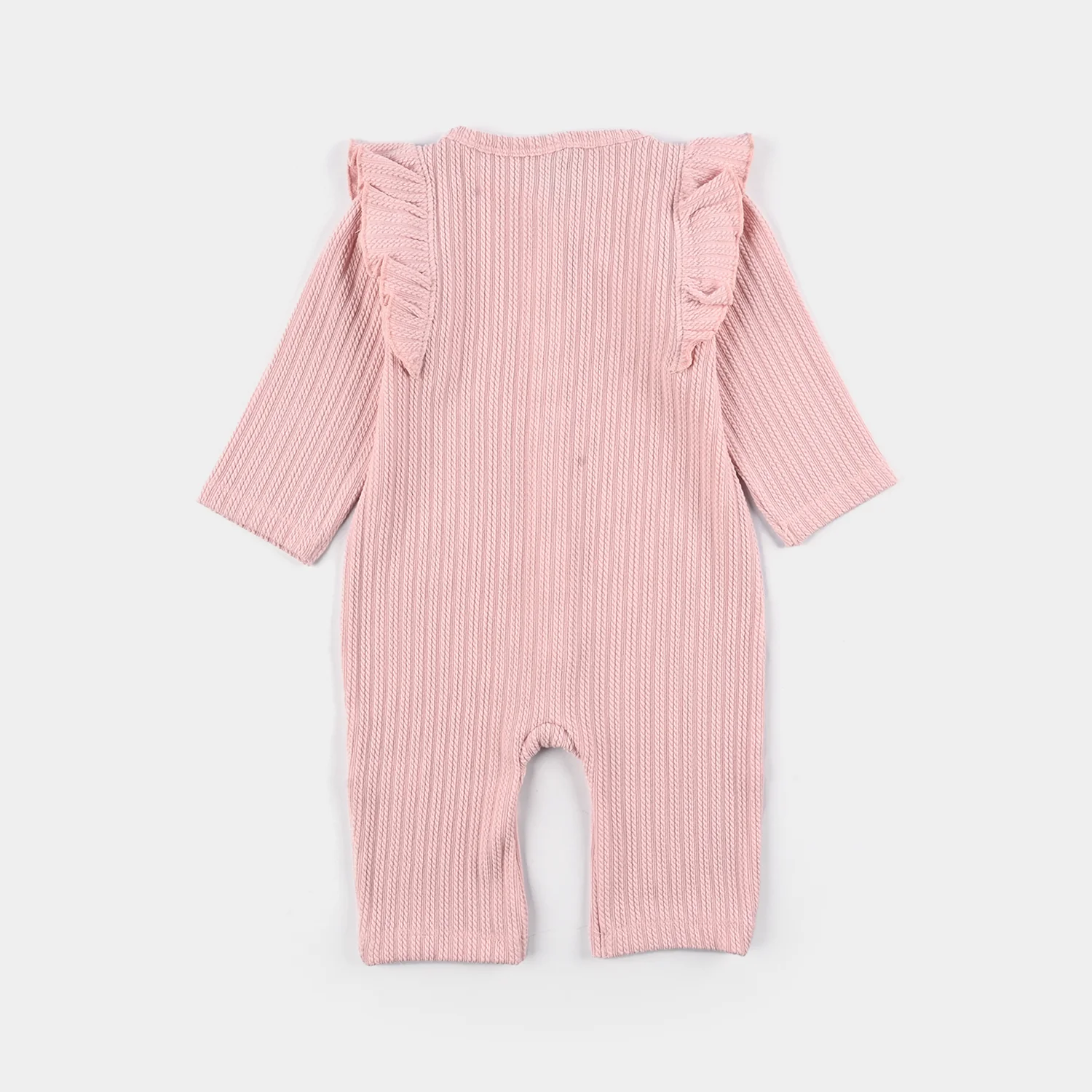 Infant Girls Jacquard Romper TWIRL AND FRILL - Pink - Image 4