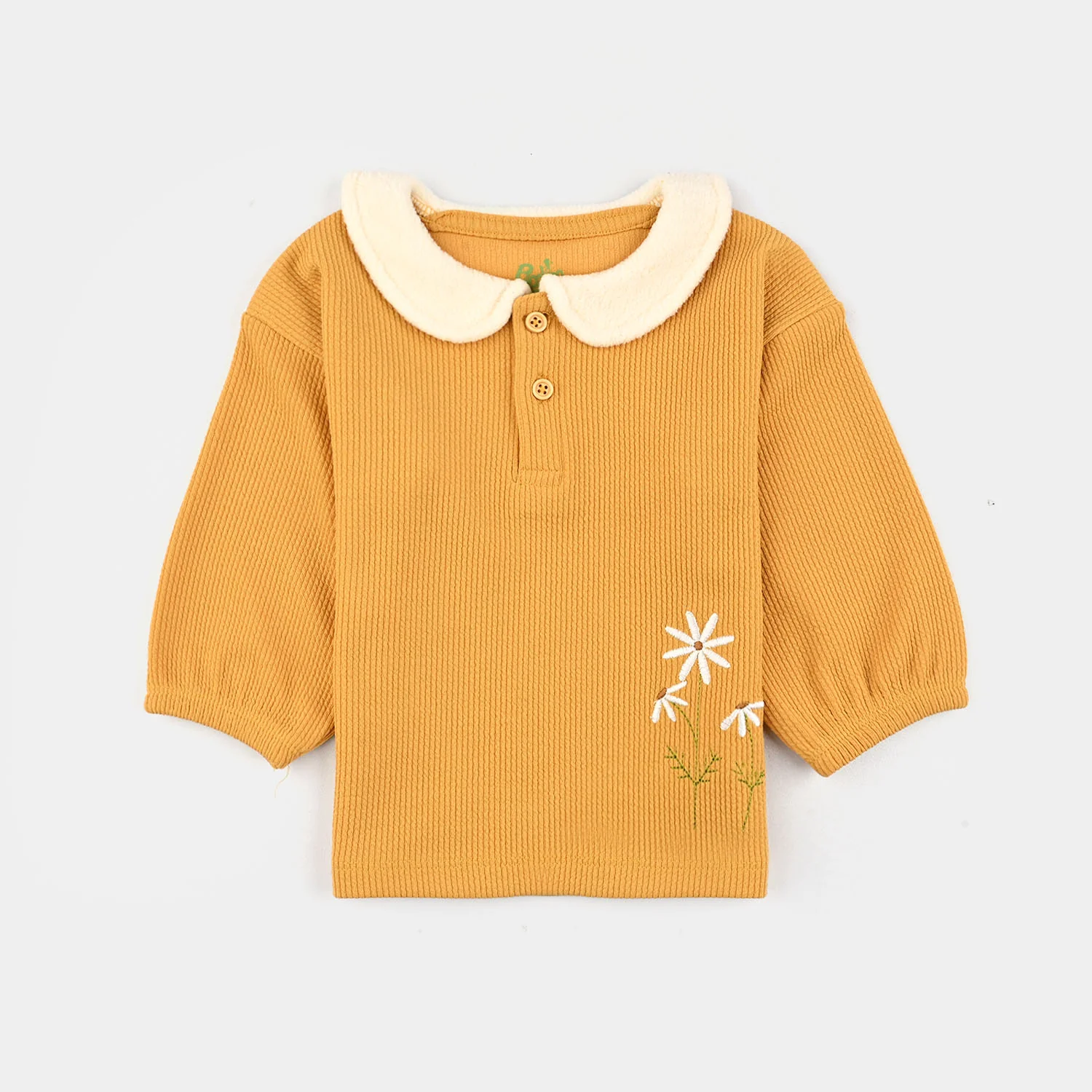 Infant Girls Jacquard Suit - Yellow - Image 2