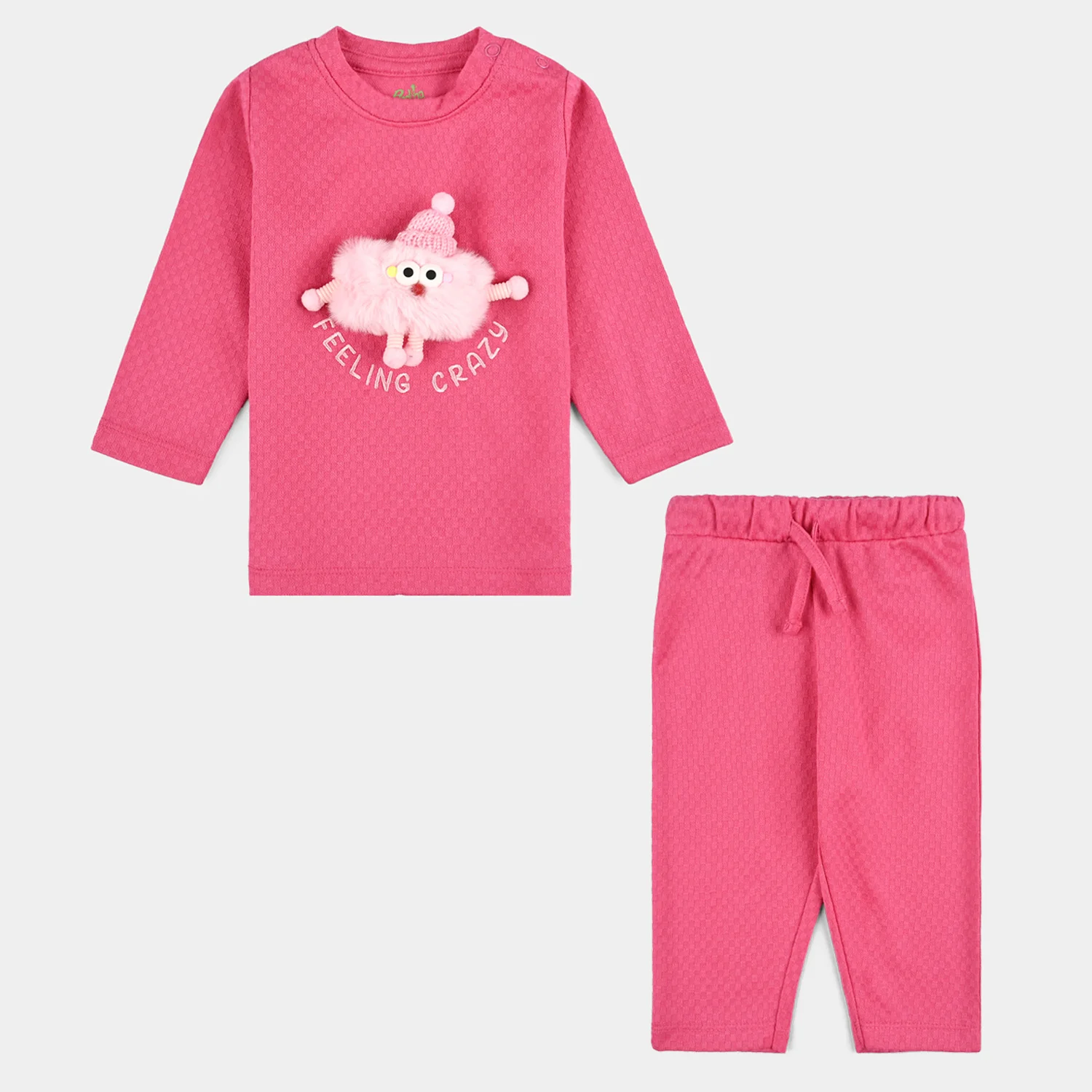 Infant Girls Jacquard Suit FUNKY ME - Pink